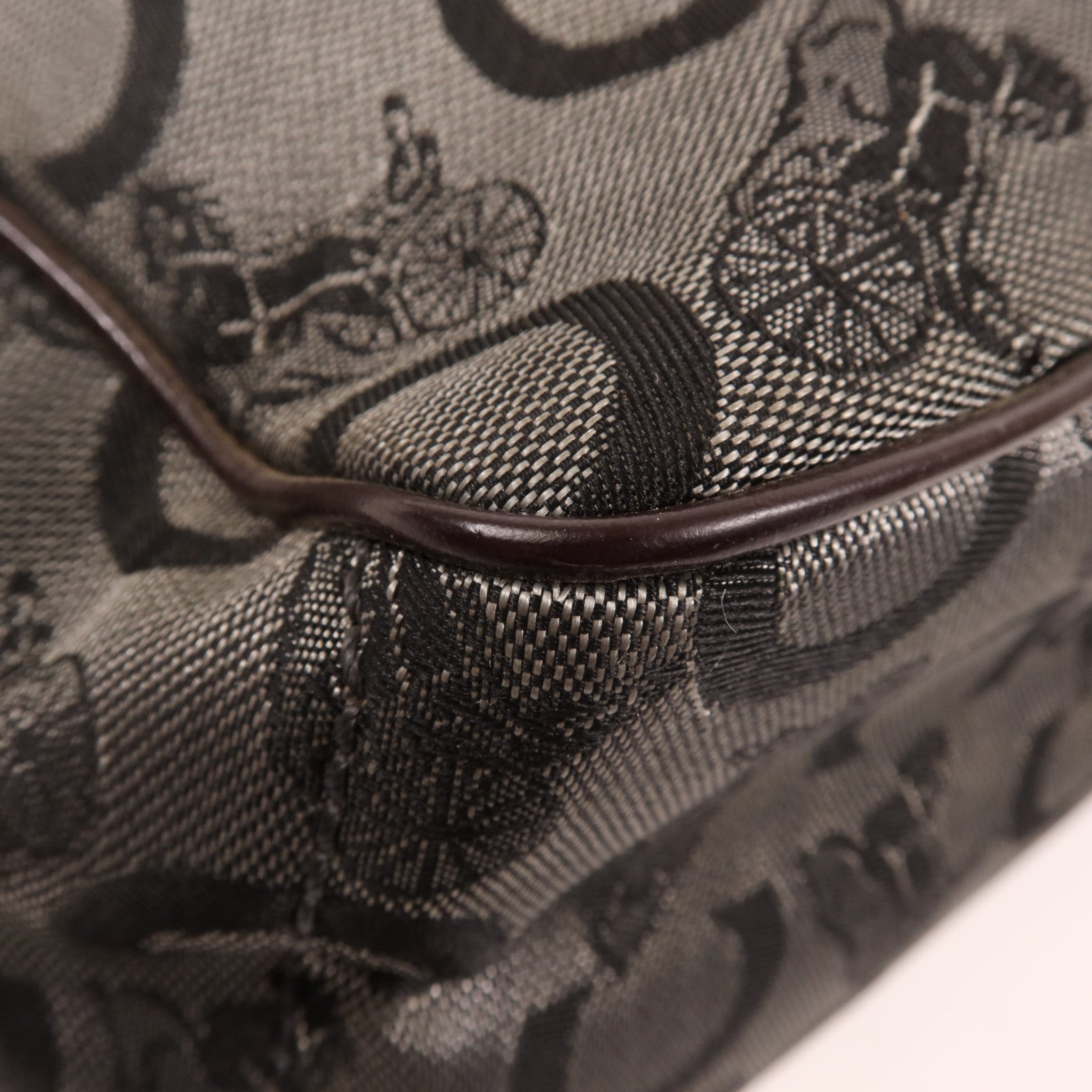 CELINE 帆布Boogie銀扣手挽袋