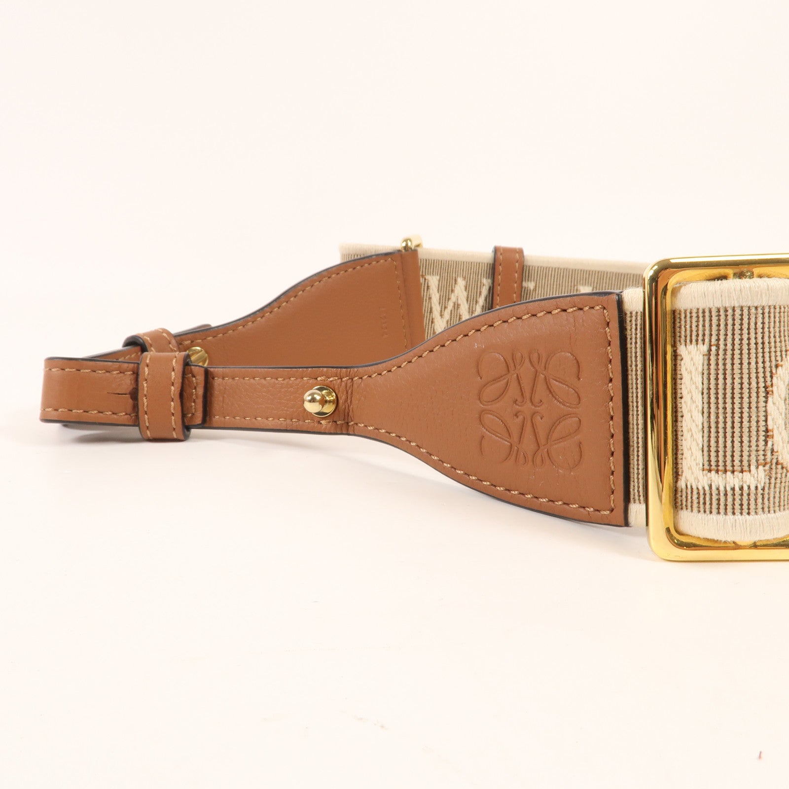 LOEWE 帆布Shoulder Strap金扣　肩背帶
