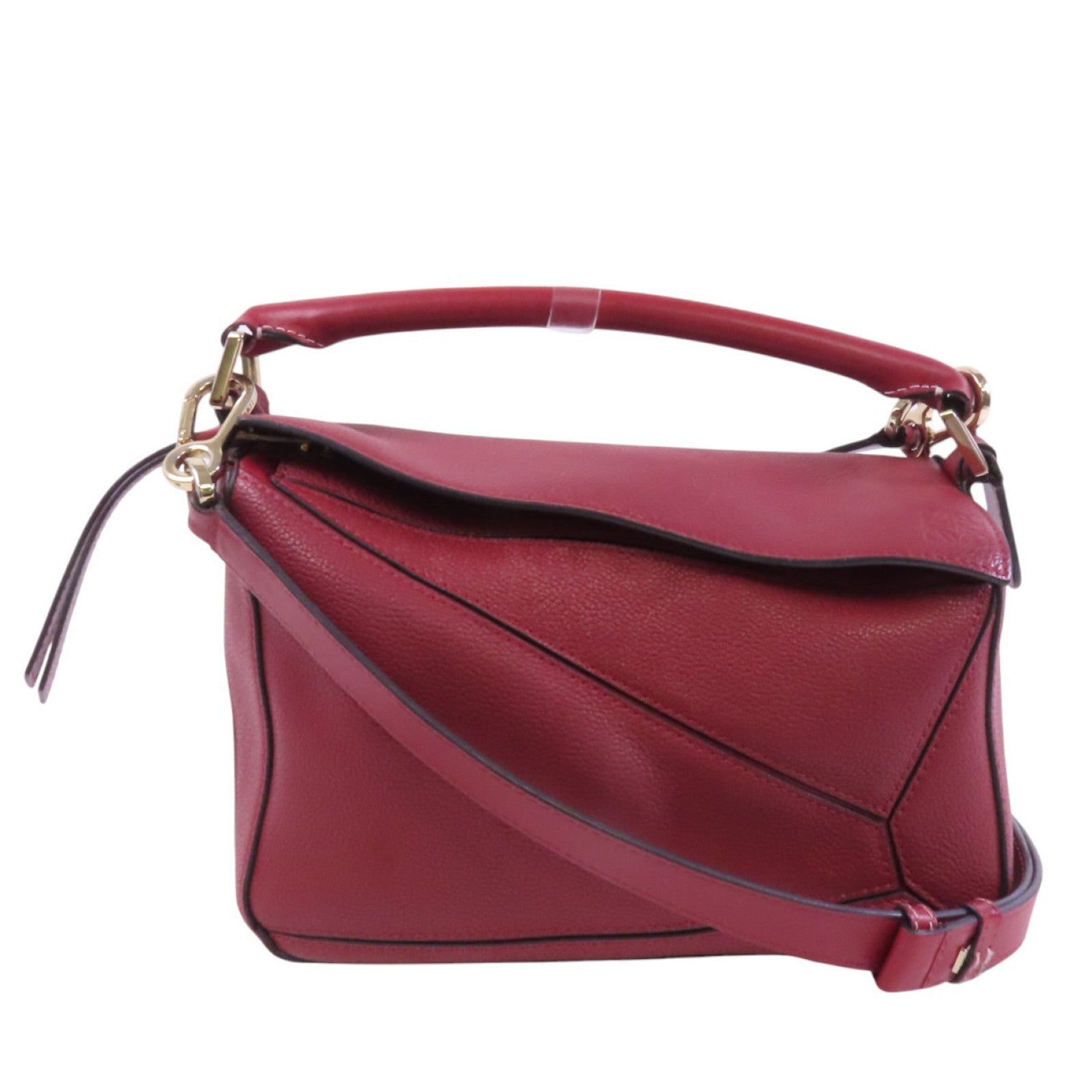 LOEWE 牛皮皮革Puzzle Small金扣手挽肩背兩用袋