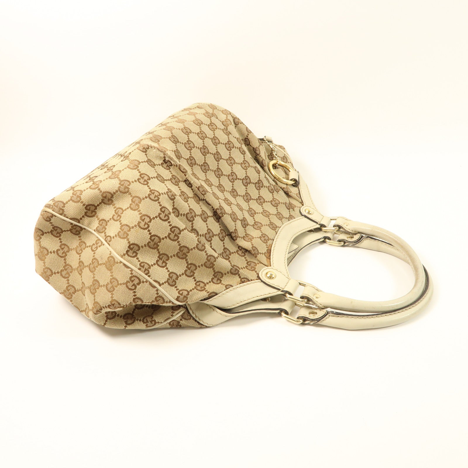 GUCCI 帆布Shoulder Bag金扣肩背袋