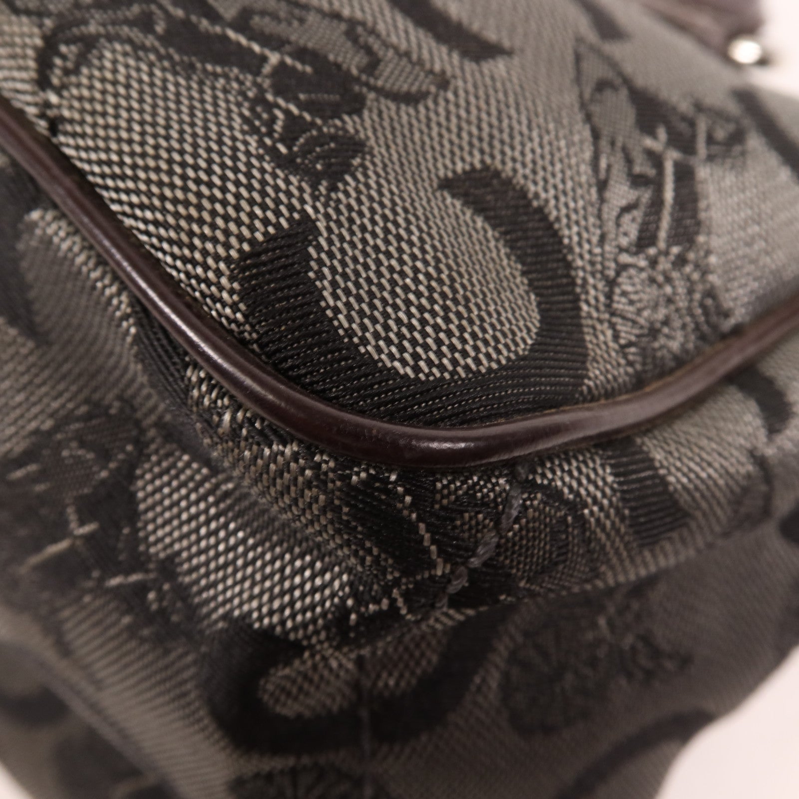 CELINE 帆布Boogie銀扣手挽袋