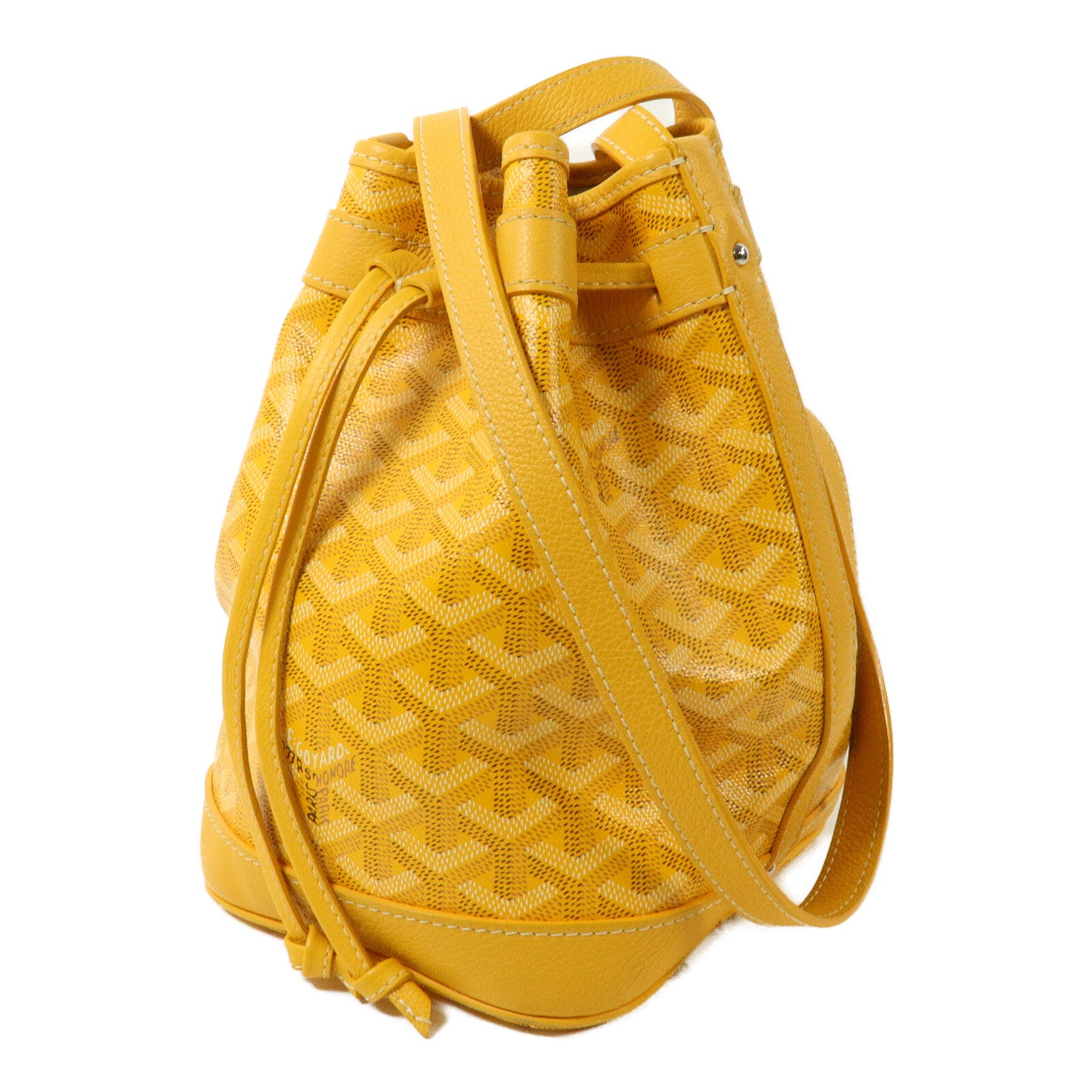 GOYARD 塗層帆布/牛皮皮革Petit Flot Bucket Bag肩背袋