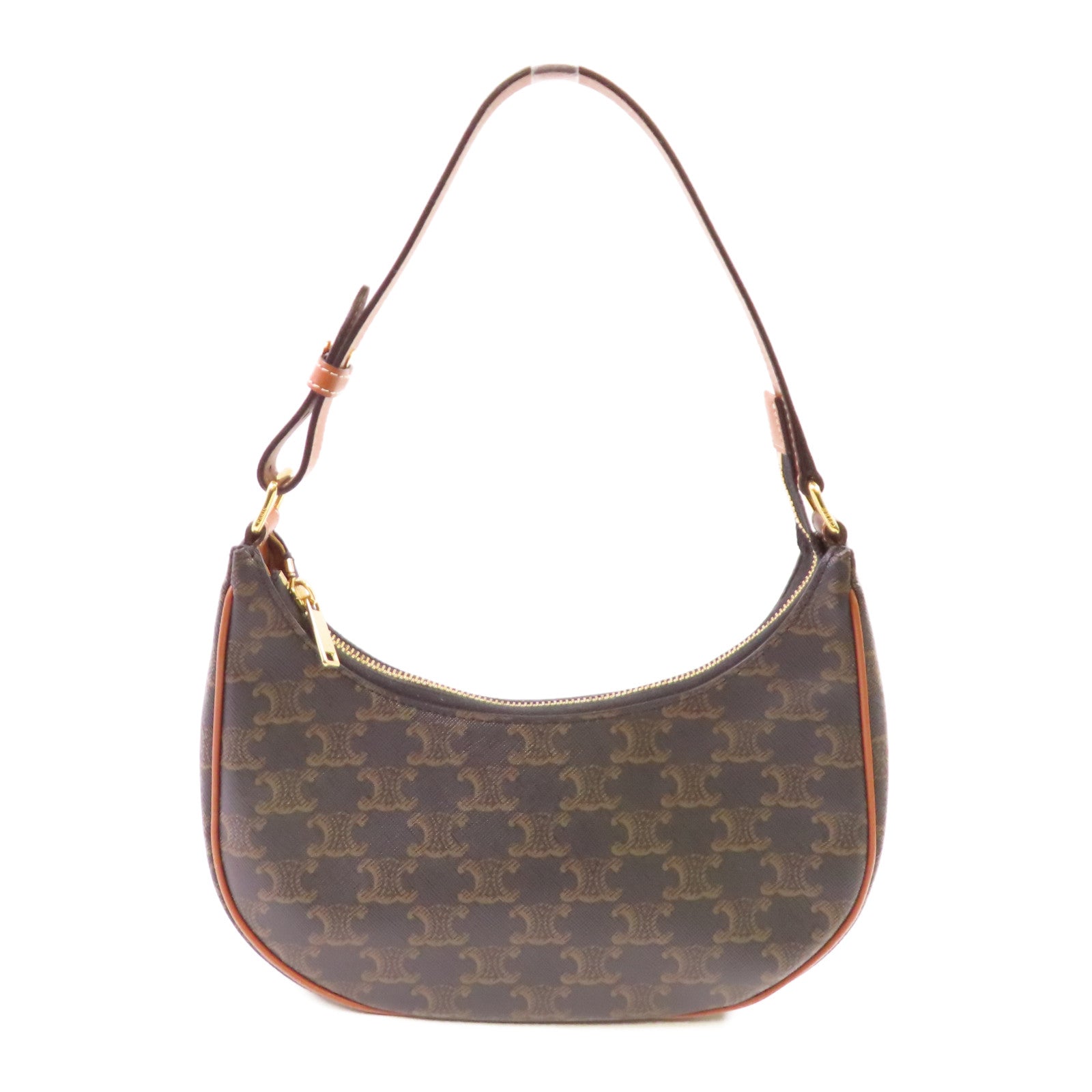CELINE Trionphe帆布Ava Shoulder Bag金扣肩背袋