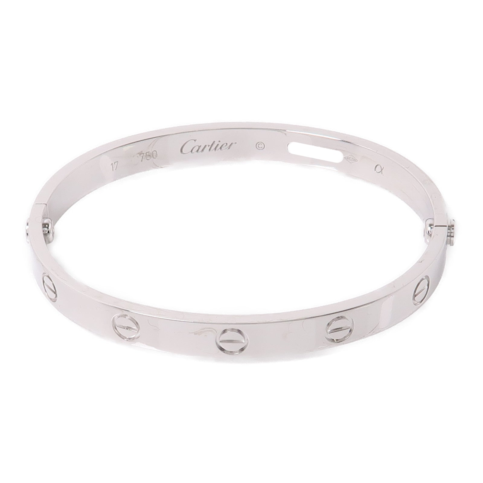 CARTIER 【激減優惠】18K白金Love Bangle手鐲