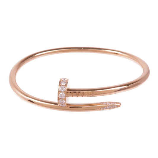 CARTIER 18K玫瑰金Juste Un Diamond Bangle鑽石手鐲Cartier#17