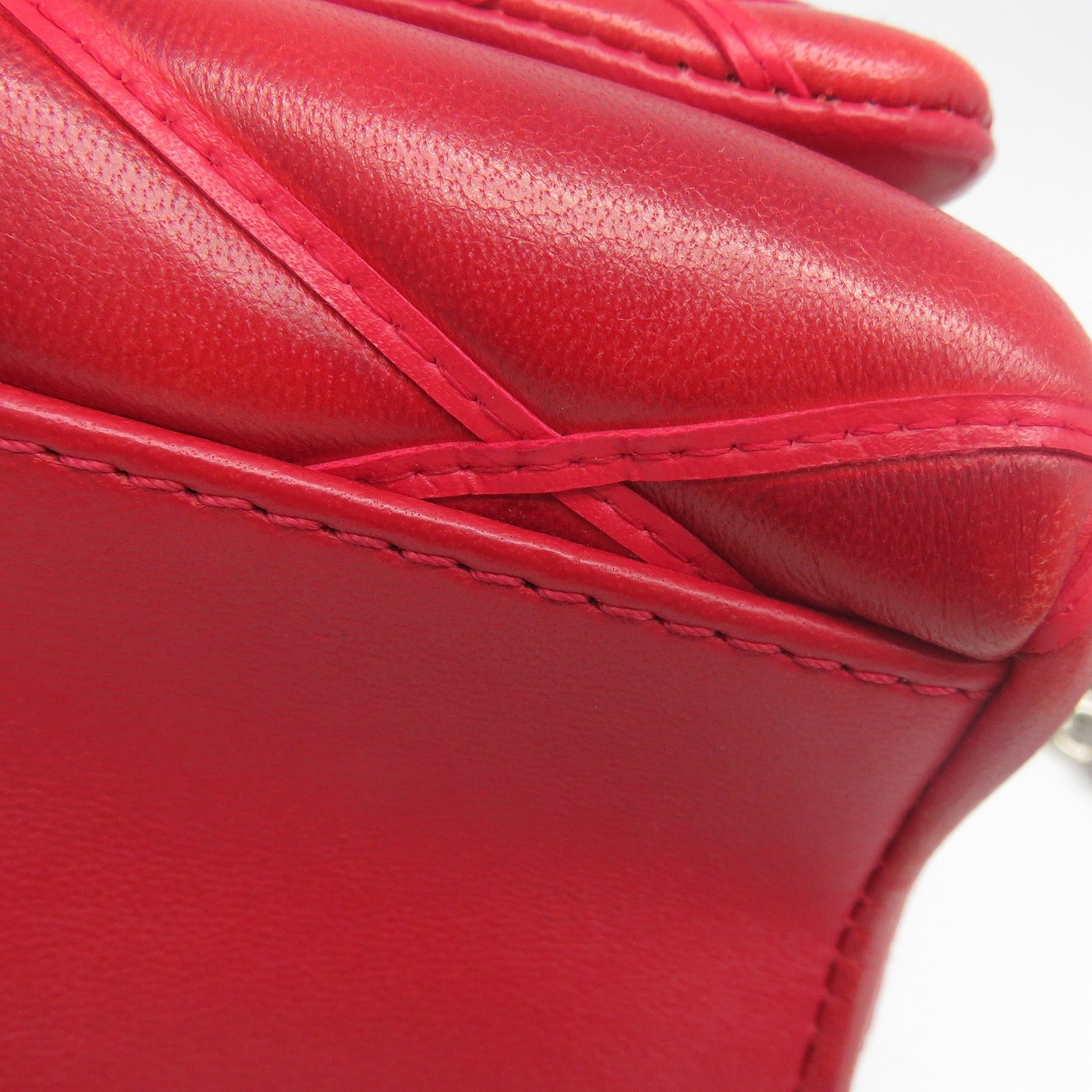 LOUIS VUITTON **【清倉大減價】Malletage Go-14 PM銀扣鏈帶肩背袋紅色