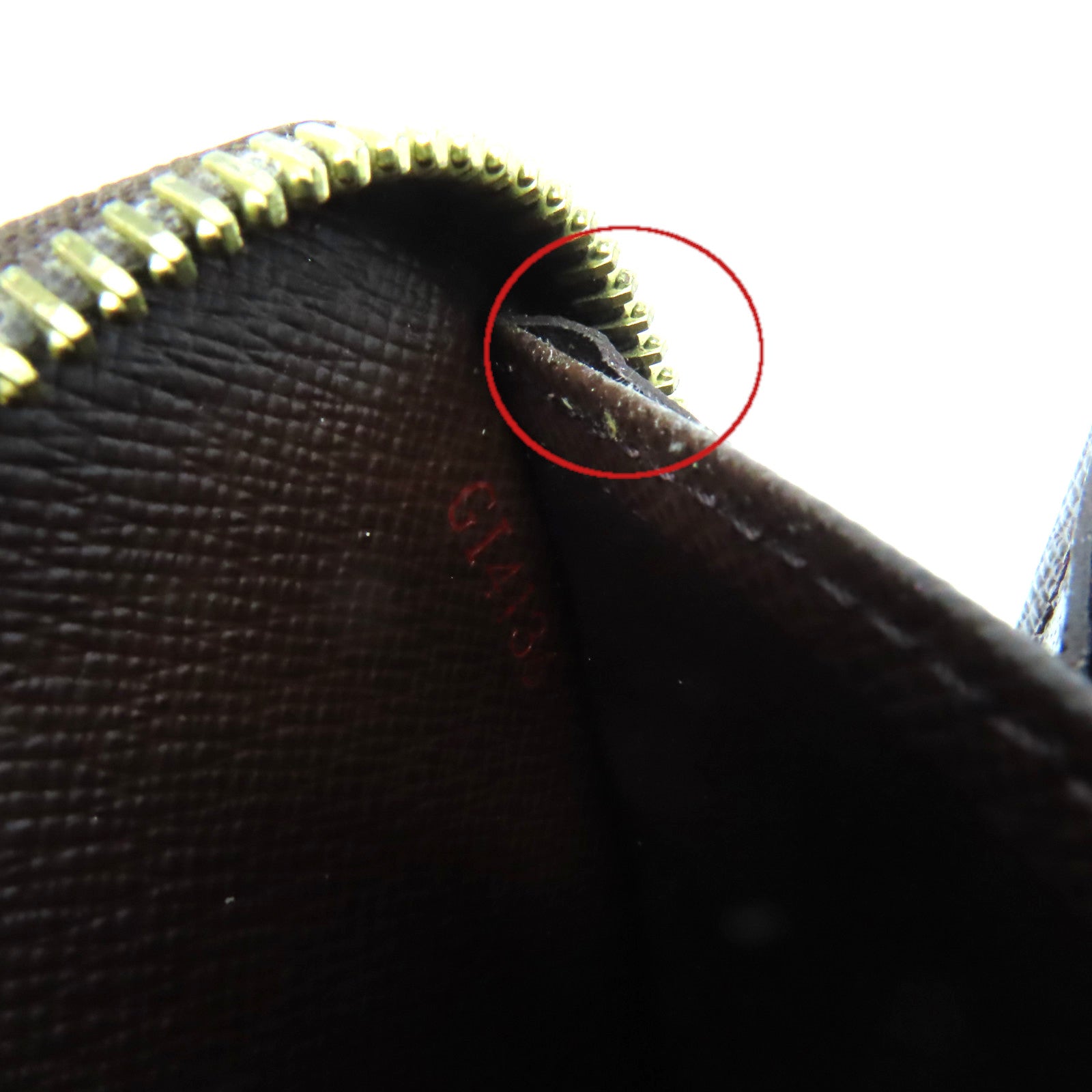 LOUIS VUITTON Damier Long Wallet金扣拉鏈長錢包啡色
