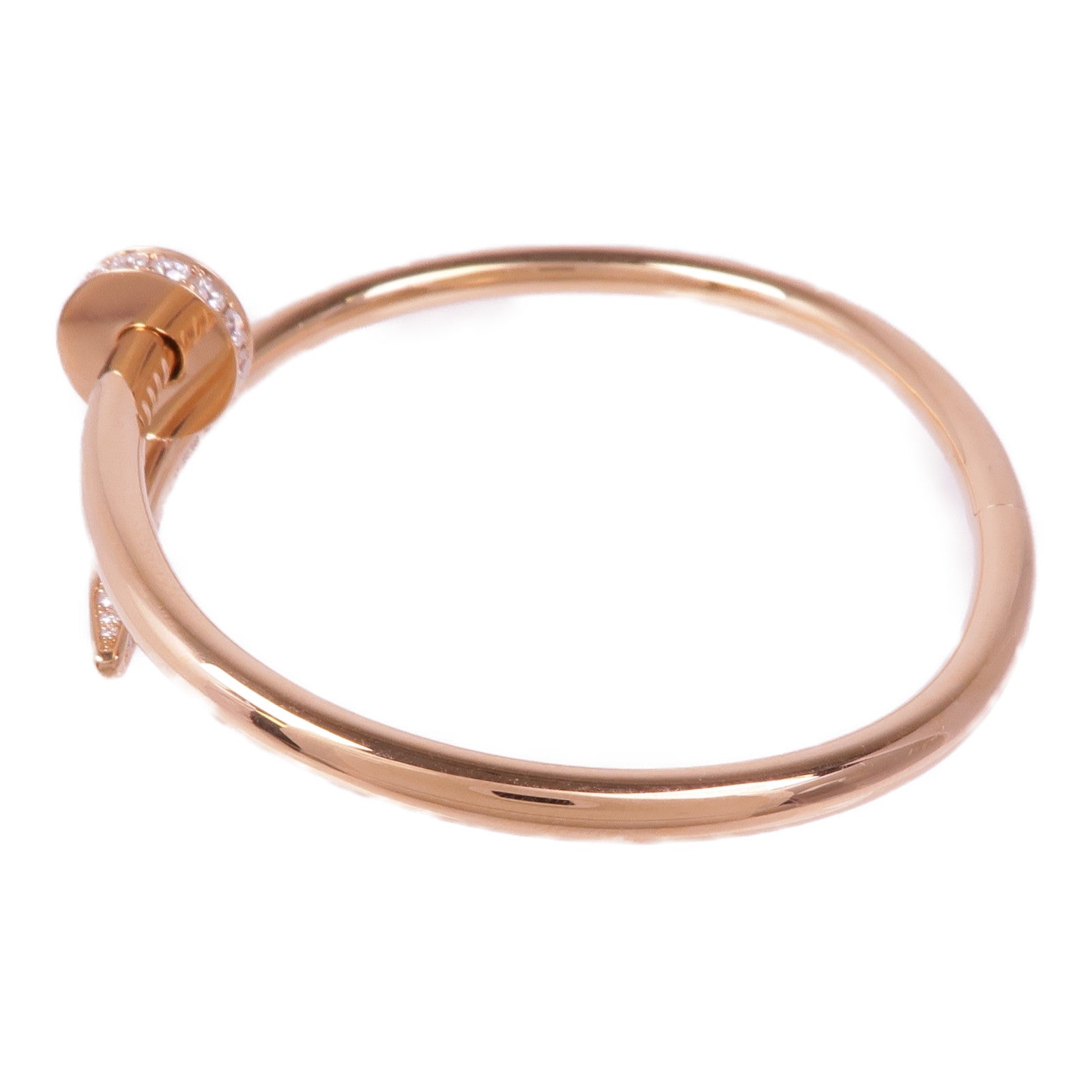 CARTIER 18K玫瑰金Juste Un Diamond Bangle鑽石手鐲Cartier#17