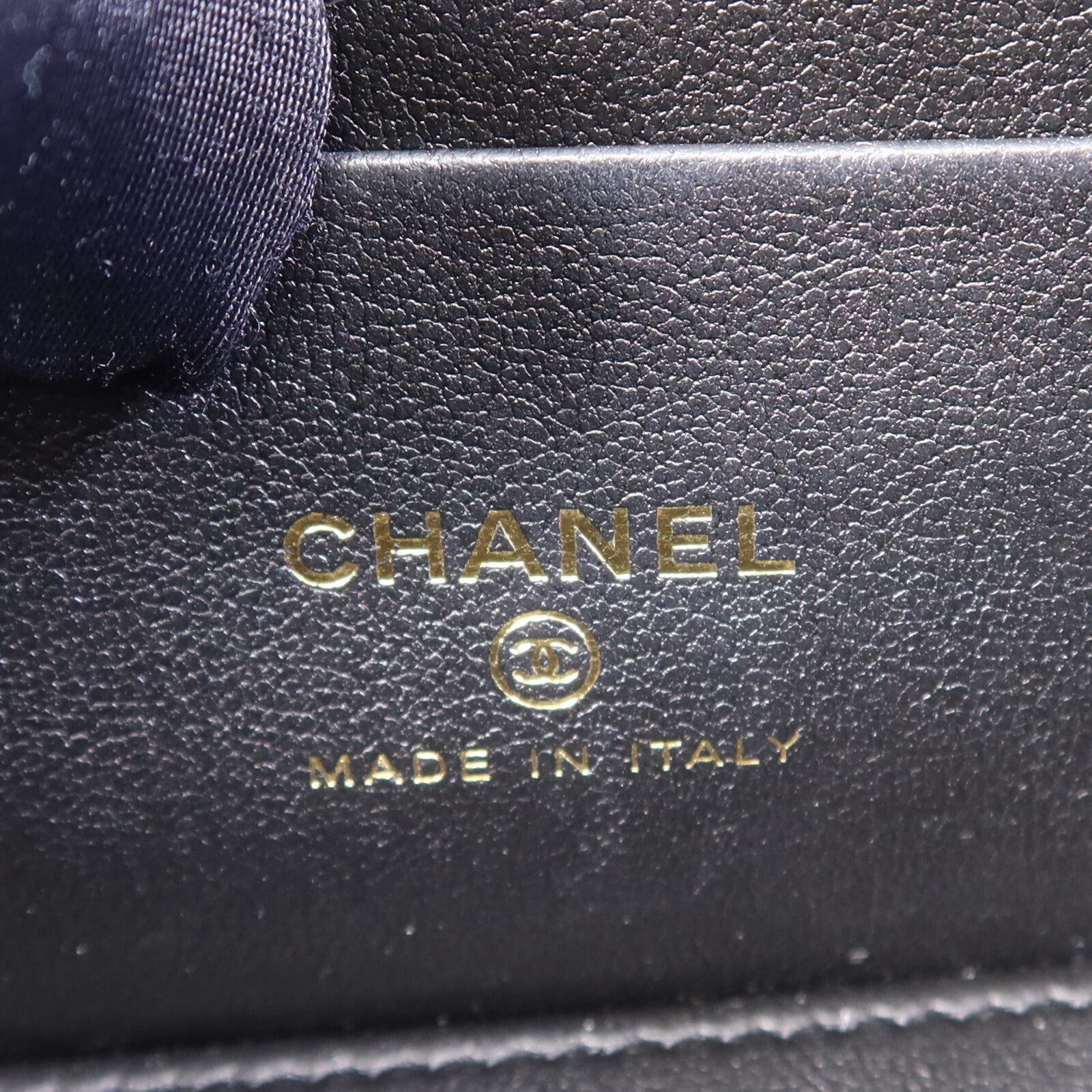 CHANEL 【激減優惠】皮革Vanity Case金扣鏈帶肩背袋