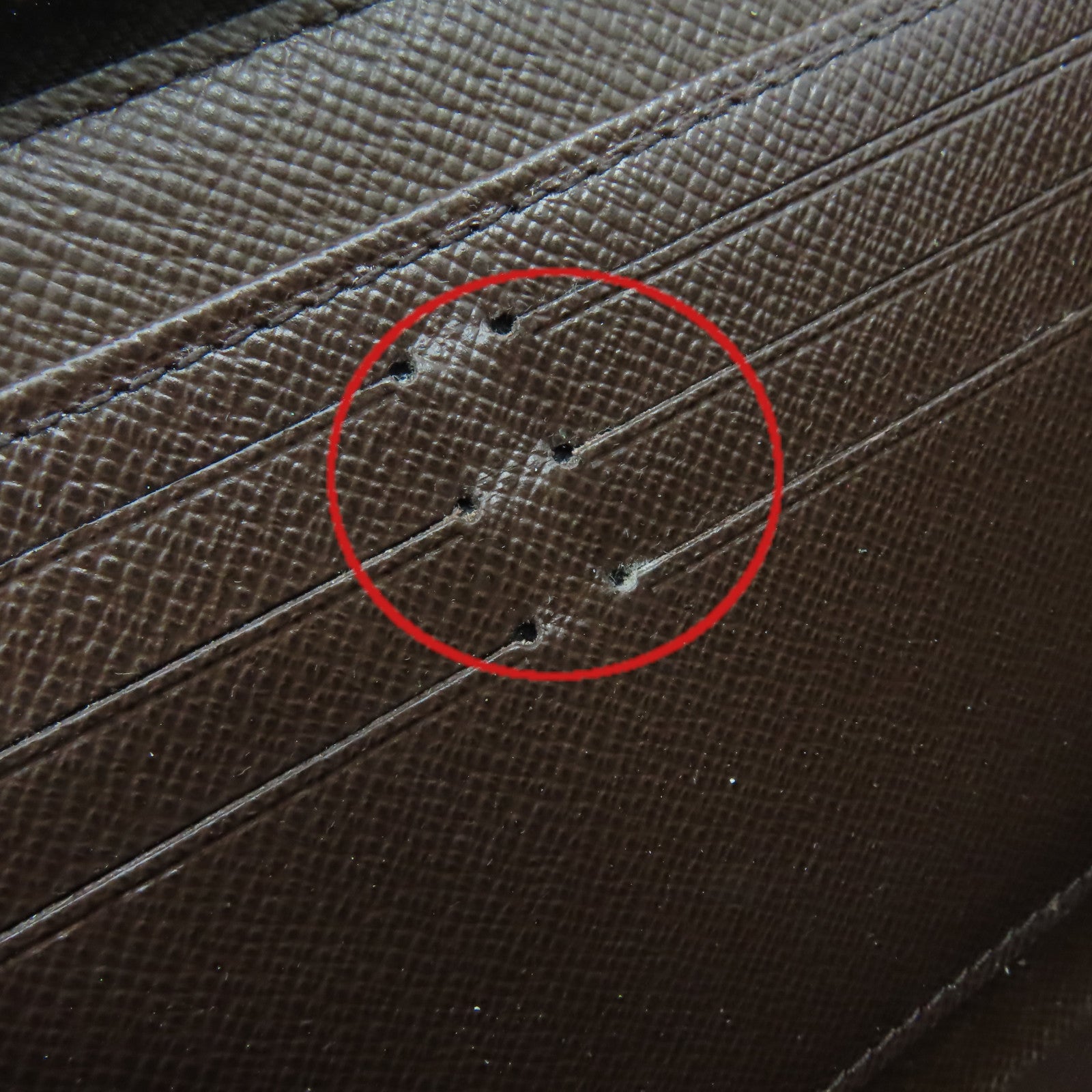 LOUIS VUITTON Damier Long Wallet金扣拉鏈長錢包啡色