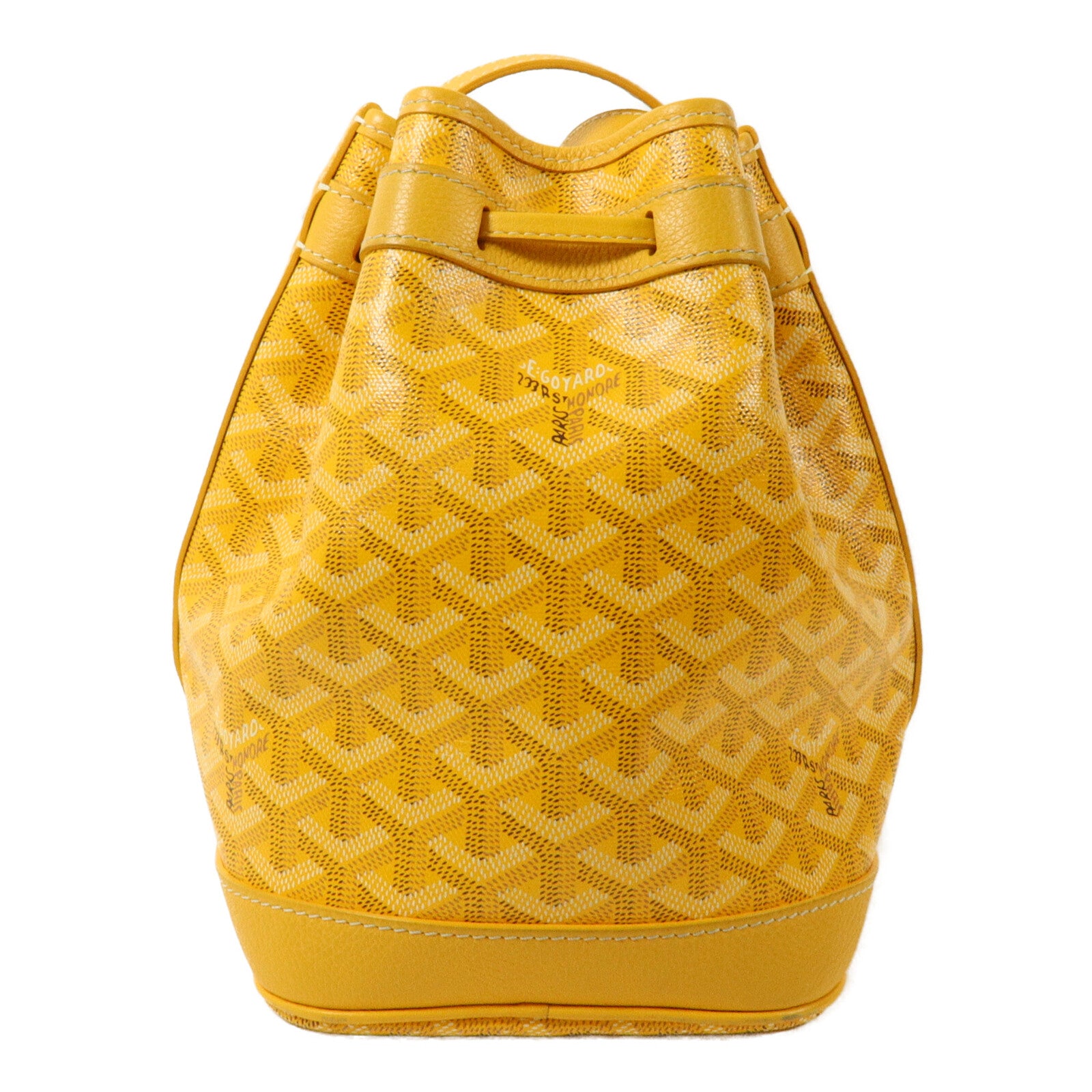 GOYARD 塗層帆布/牛皮皮革Petit Flot Bucket Bag肩背袋