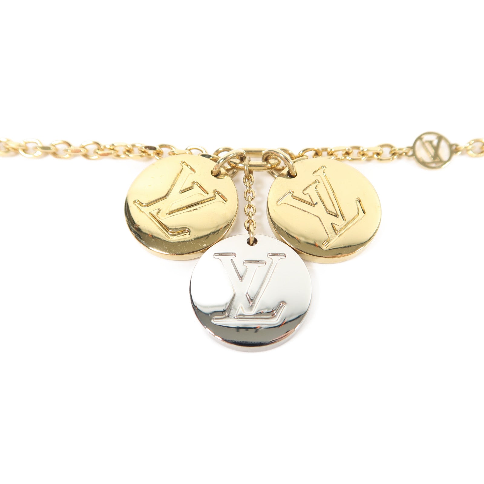 LOUIS VUITTON 金屬Monogram Miss LV Bracelet手鏈金色/粉紅色/白色