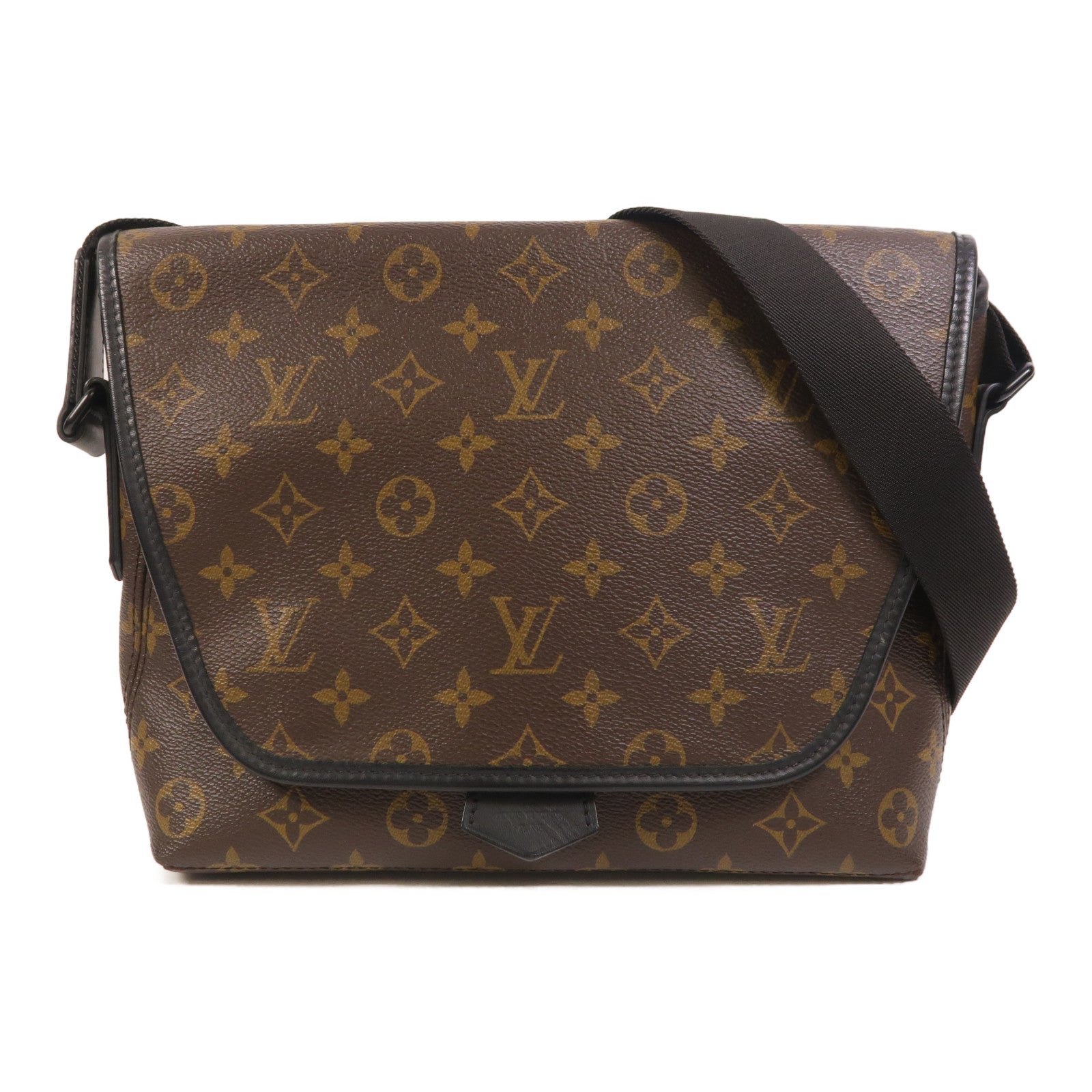 LOUIS VUITTON Monogram Macassar Magnetic Messenger Bag肩背袋棕色