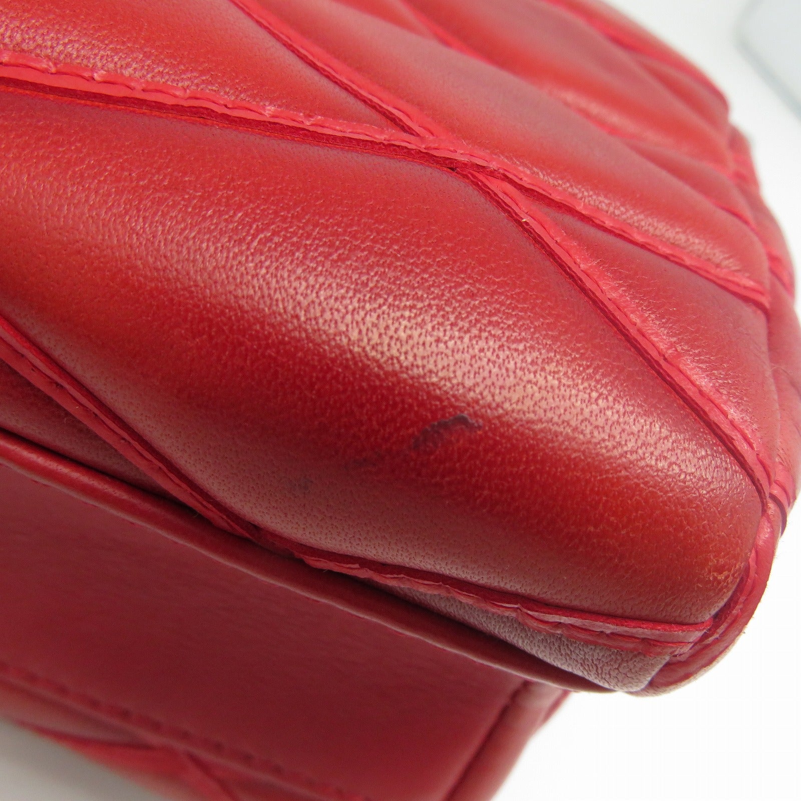 LOUIS VUITTON **【清倉大減價】Malletage Go-14 PM銀扣鏈帶肩背袋紅色