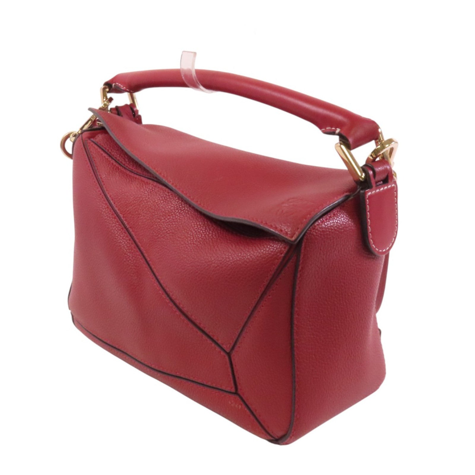 LOEWE 牛皮皮革Puzzle Small金扣手挽肩背兩用袋