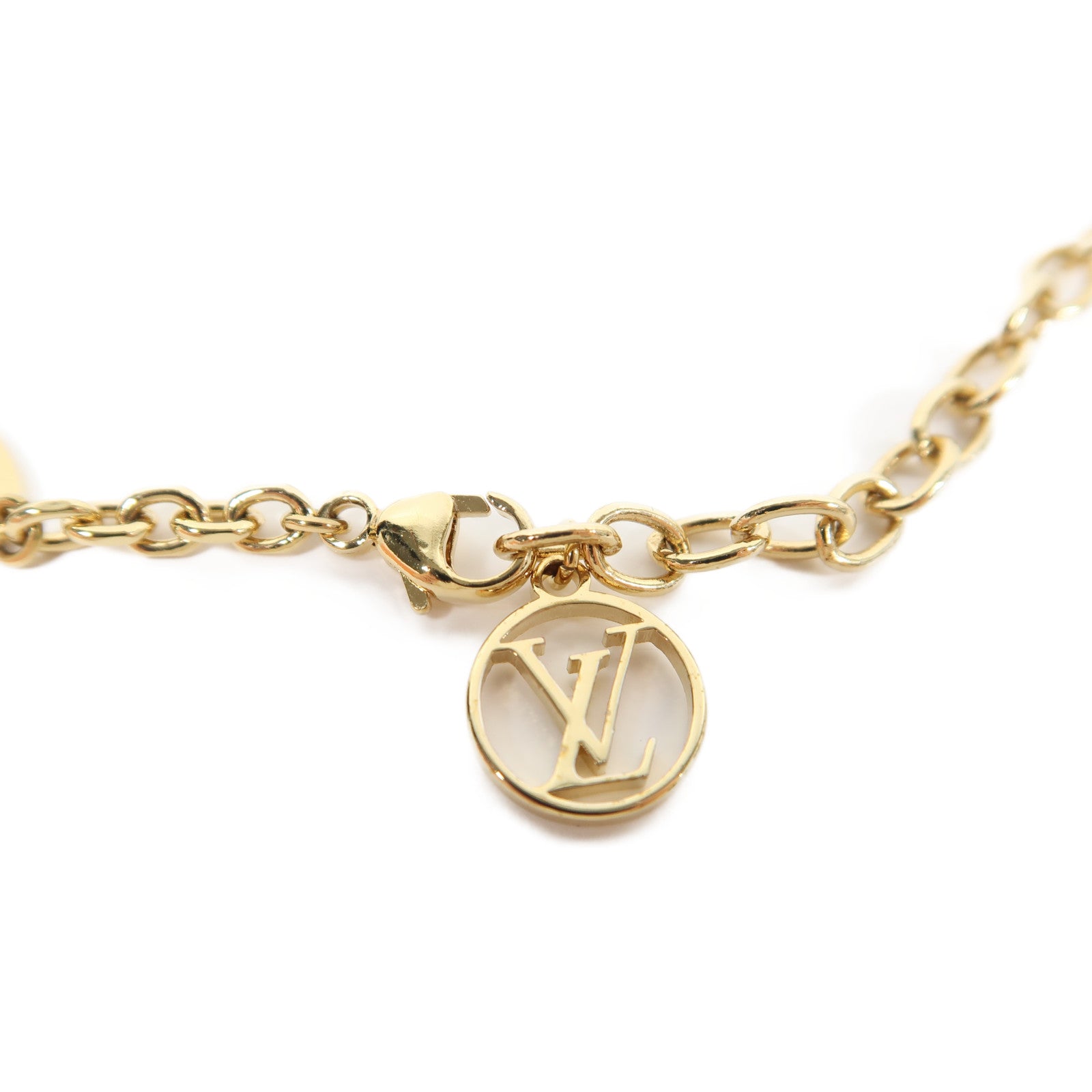 LOUIS VUITTON 金屬Monogram Miss LV Bracelet手鏈金色/粉紅色/白色