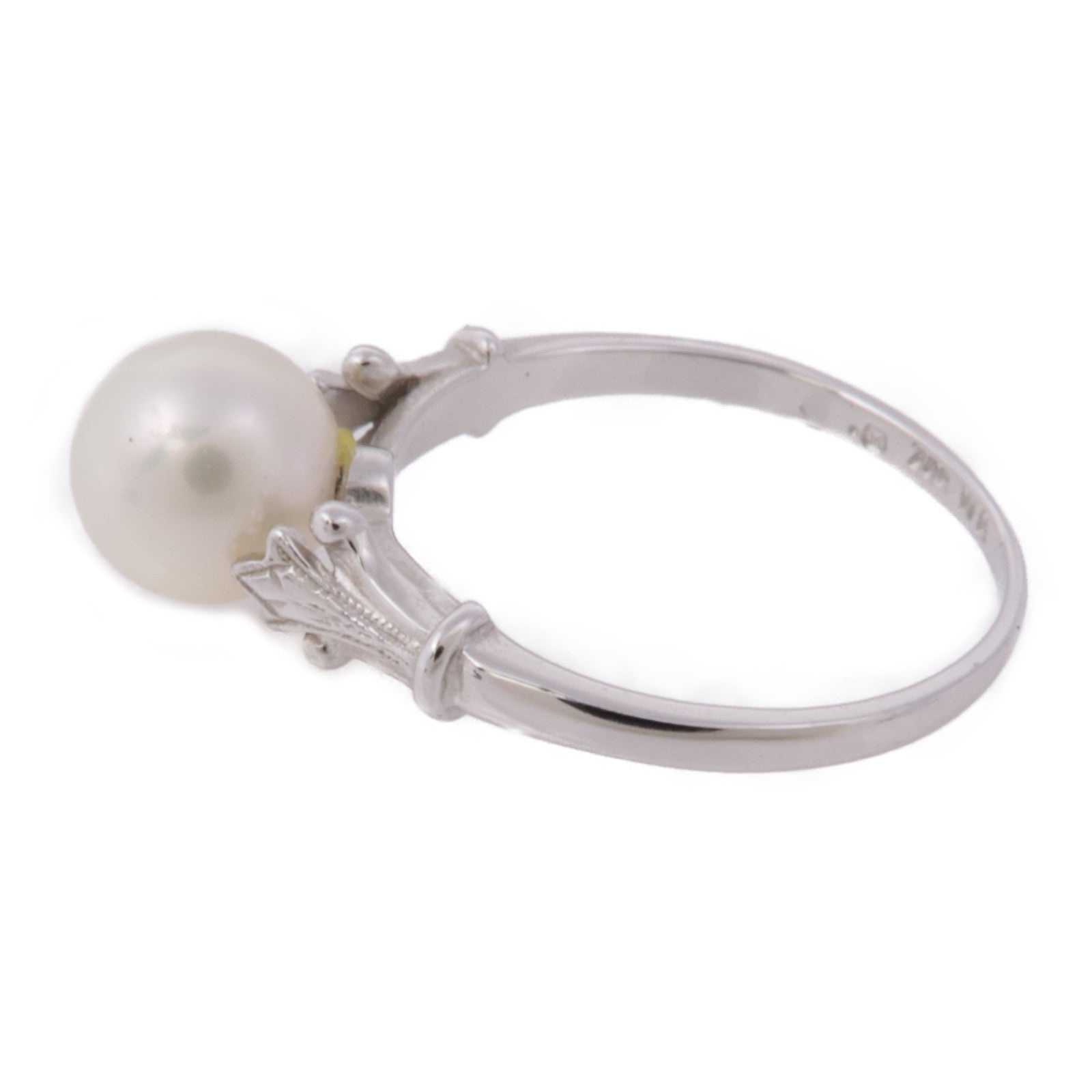 JEWELRY 18K白金Pearl Ring珍珠戒指US#5