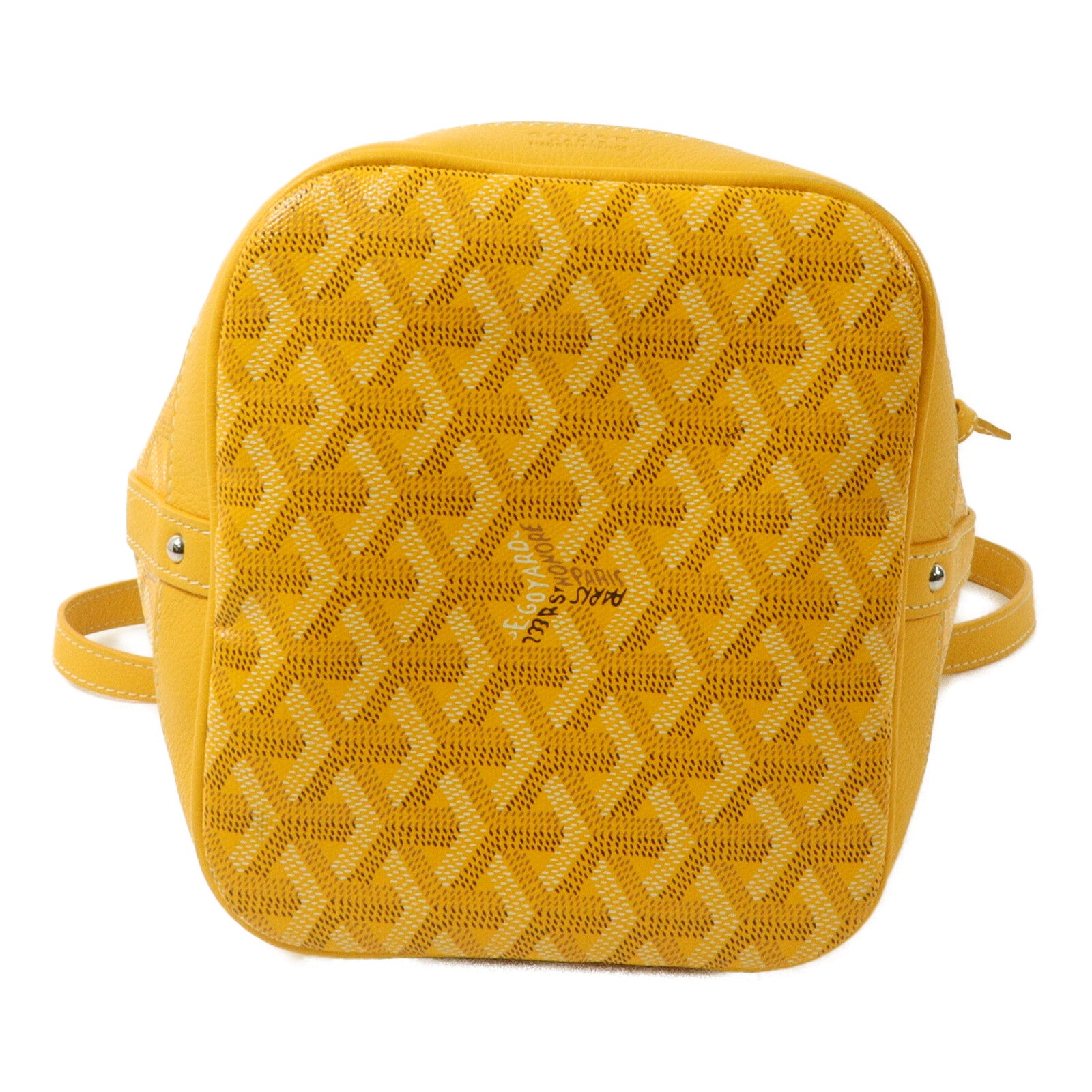 GOYARD 塗層帆布/牛皮皮革Petit Flot Bucket Bag肩背袋