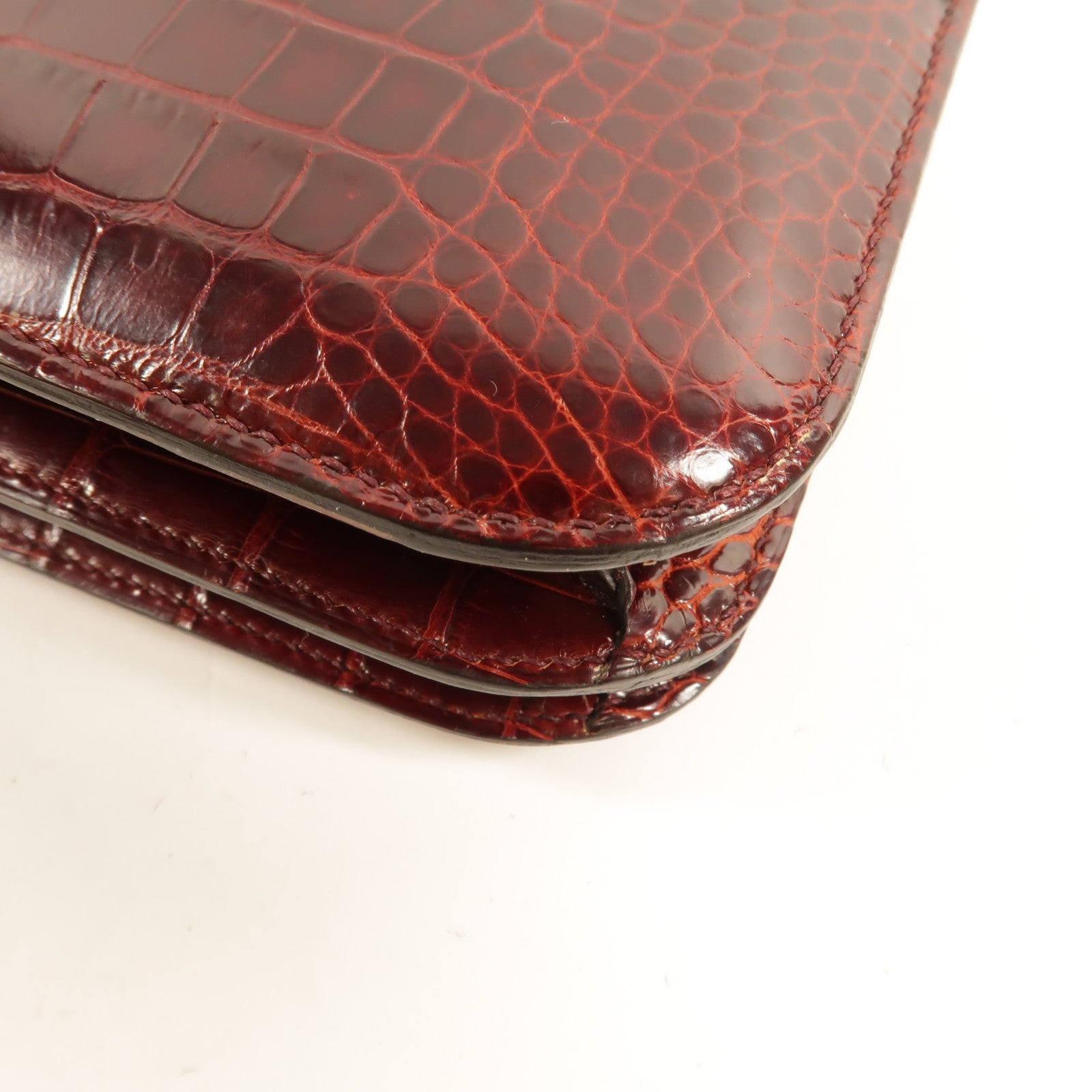 HERMES 鱷魚/蜥蜴皮革Constance Mini肩背袋Bourgogne/Rouge Move