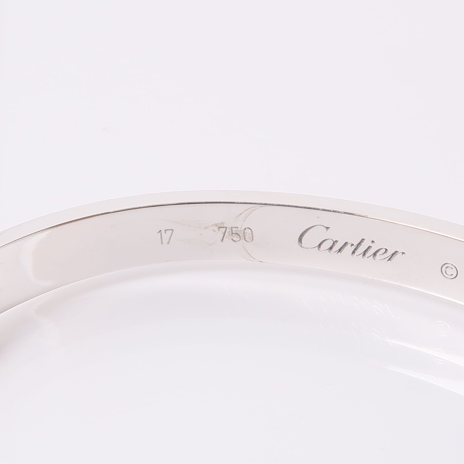 CARTIER 【激減優惠】18K白金Love Bangle手鐲