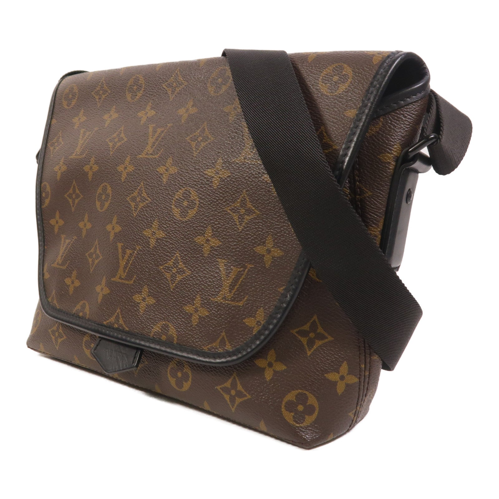 LOUIS VUITTON Monogram Macassar Magnetic Messenger Bag肩背袋棕色