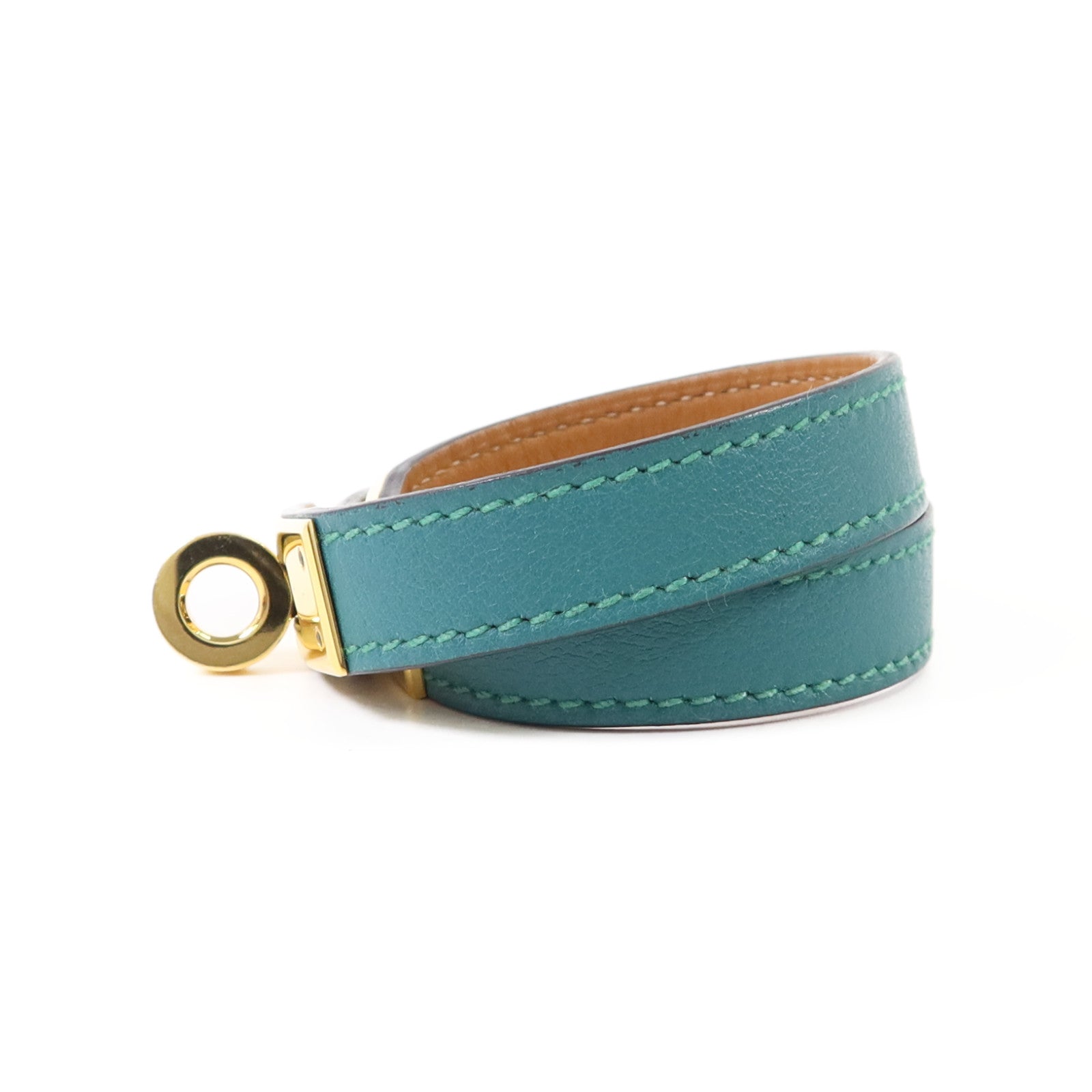 HERMES 【激減優惠】Swift皮革Kelly Double Tour Bracelet金扣手鐲