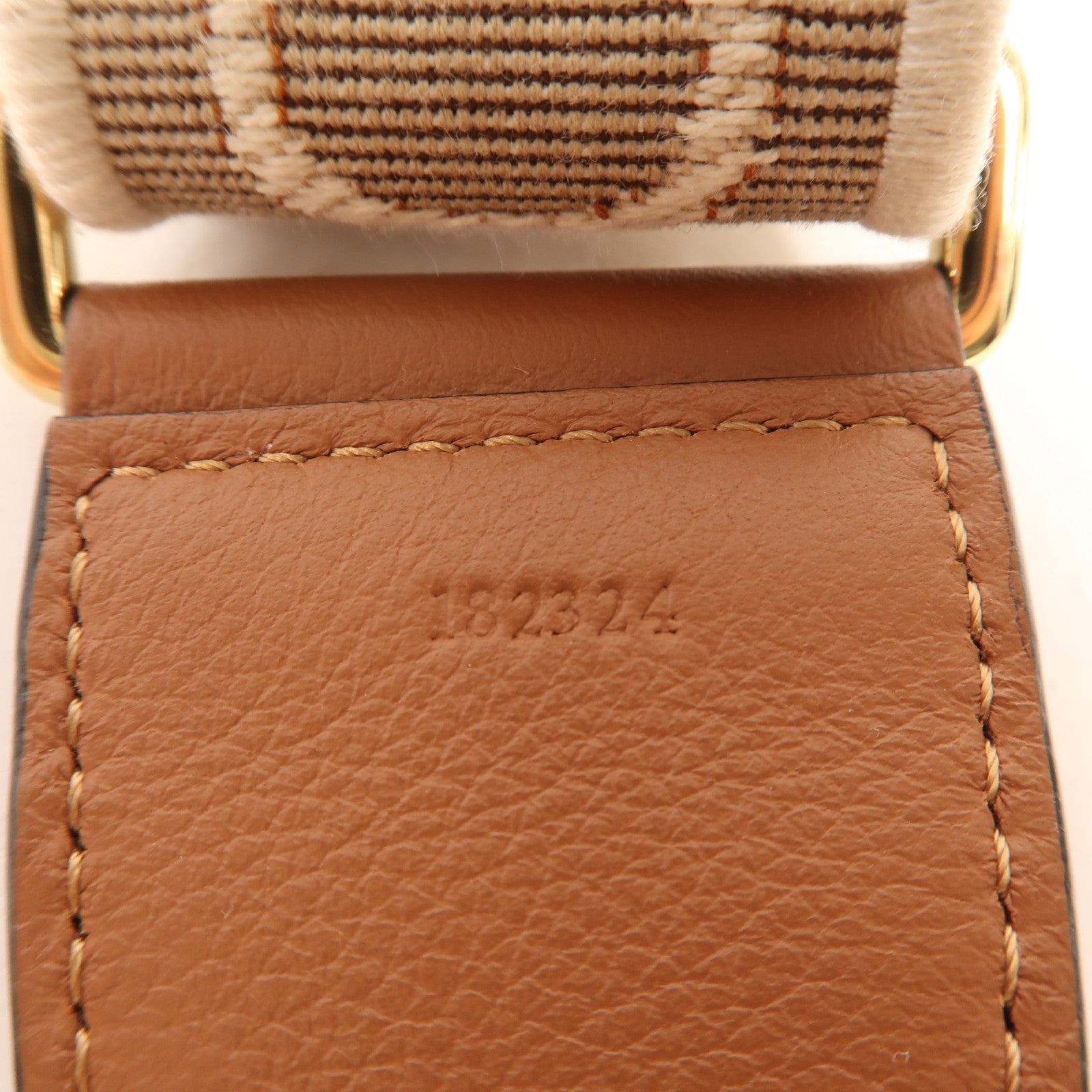 LOEWE 帆布Shoulder Strap金扣　肩背帶