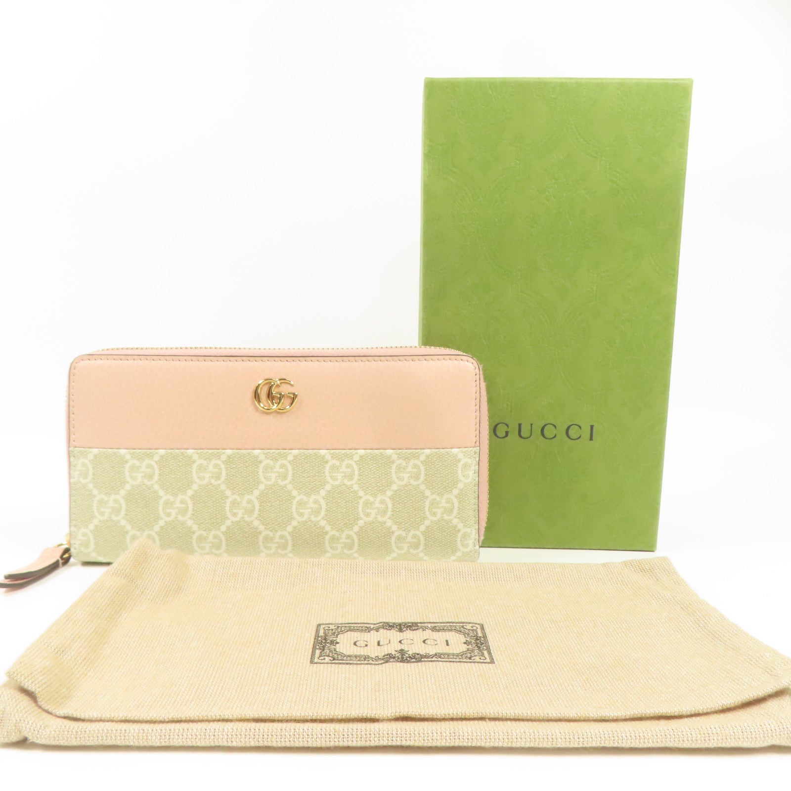 GUCCI 塗層帆布Wallet金扣長錢包