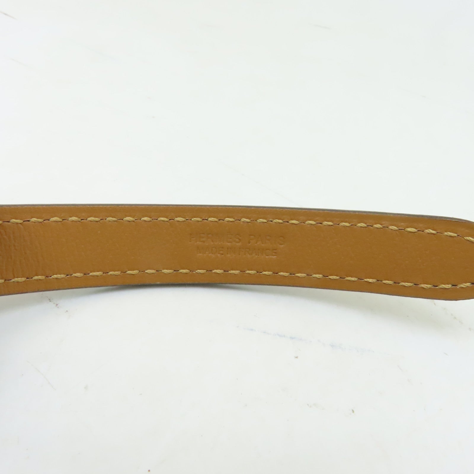 HERMES 【激減優惠】Epsom皮革Pop H Belt銀扣皮帶啡色