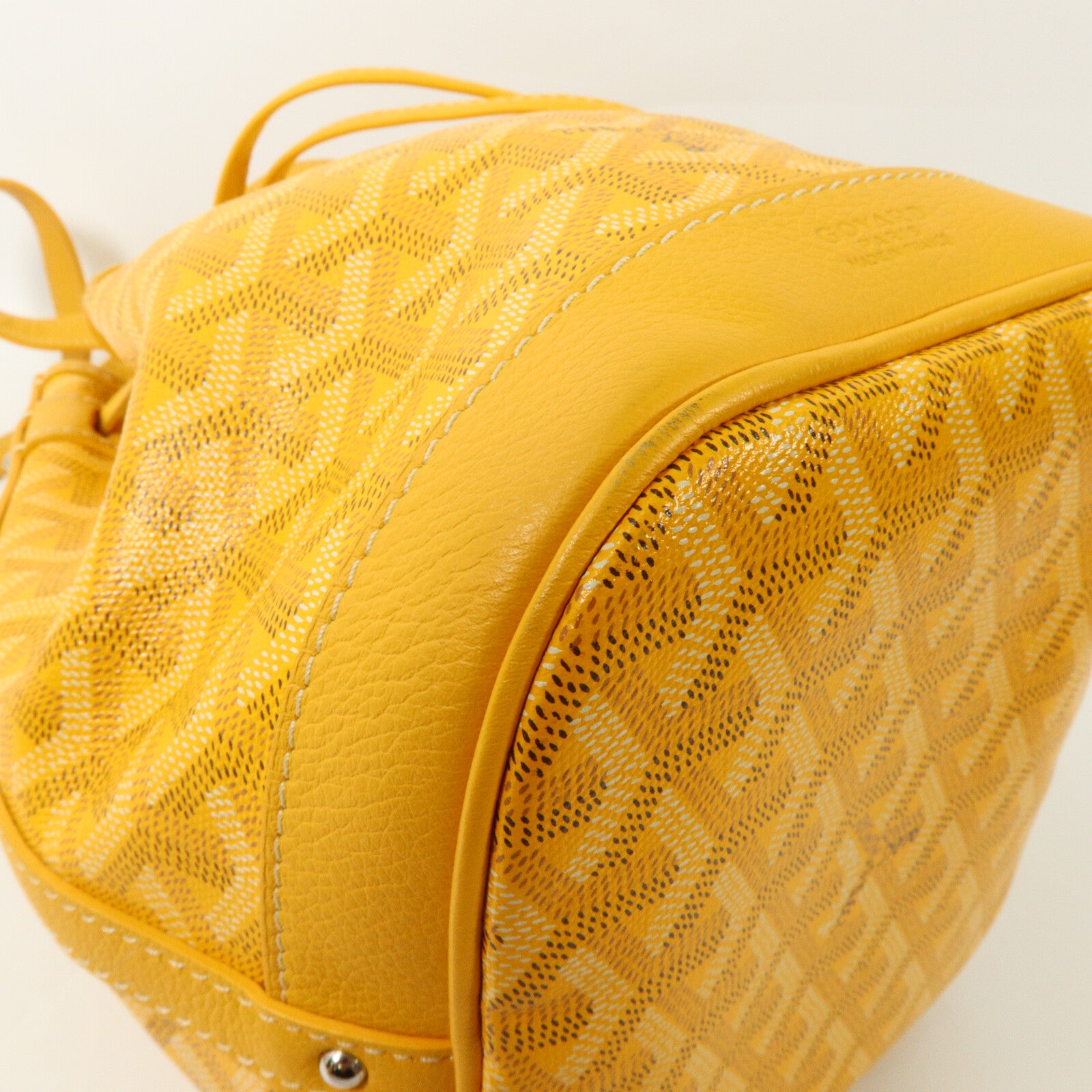 GOYARD 塗層帆布/牛皮皮革Petit Flot Bucket Bag肩背袋