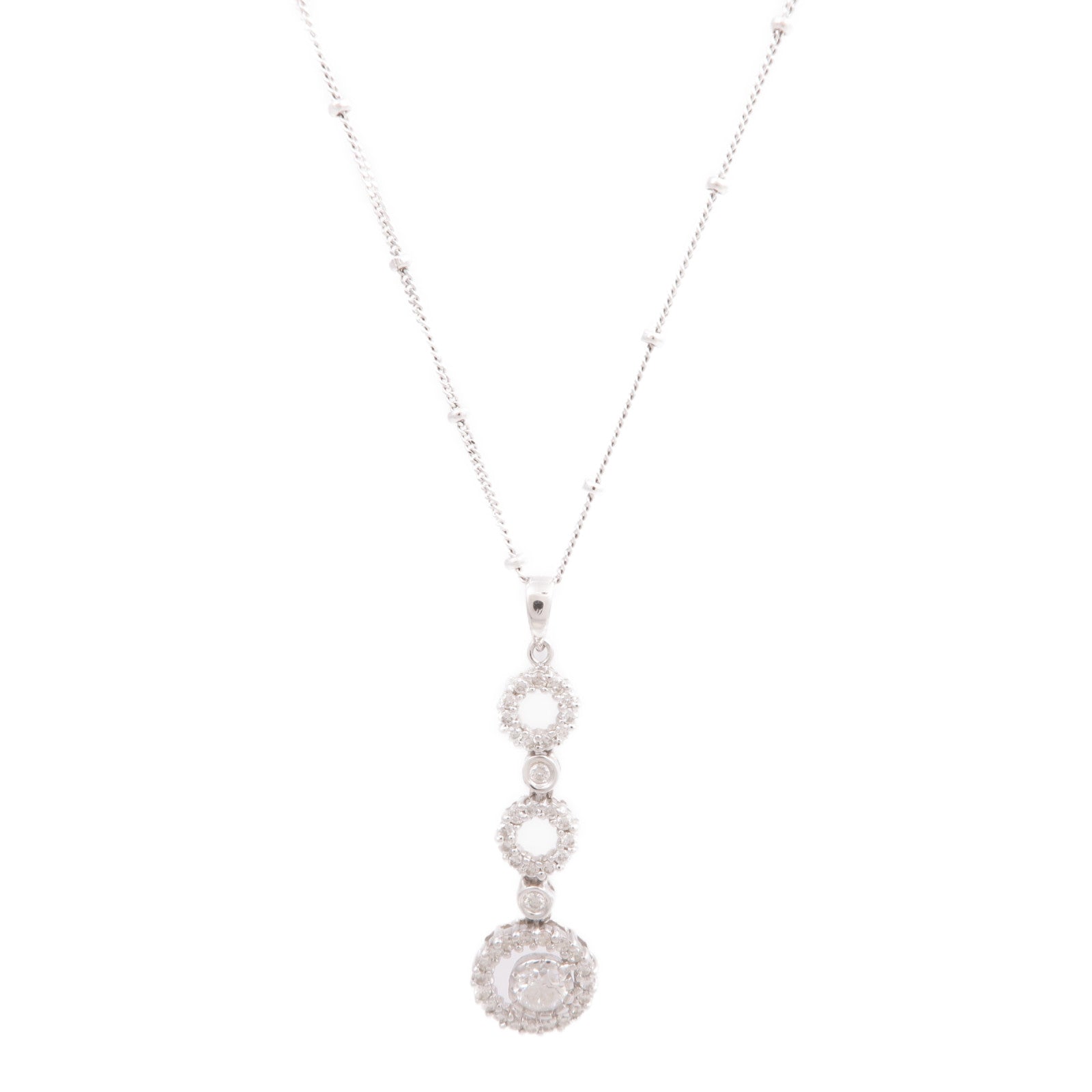 JEWELRY 18K白金Diamond Necklace鑽石項鍊