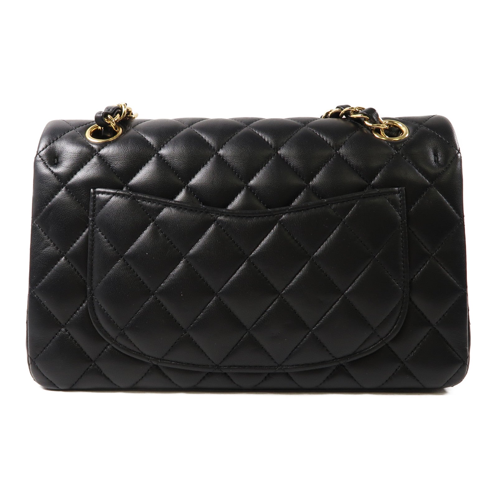 CHANEL 【激減優惠】菱格羊皮皮革Chain Shoulder金扣鏈帶肩背袋黑色