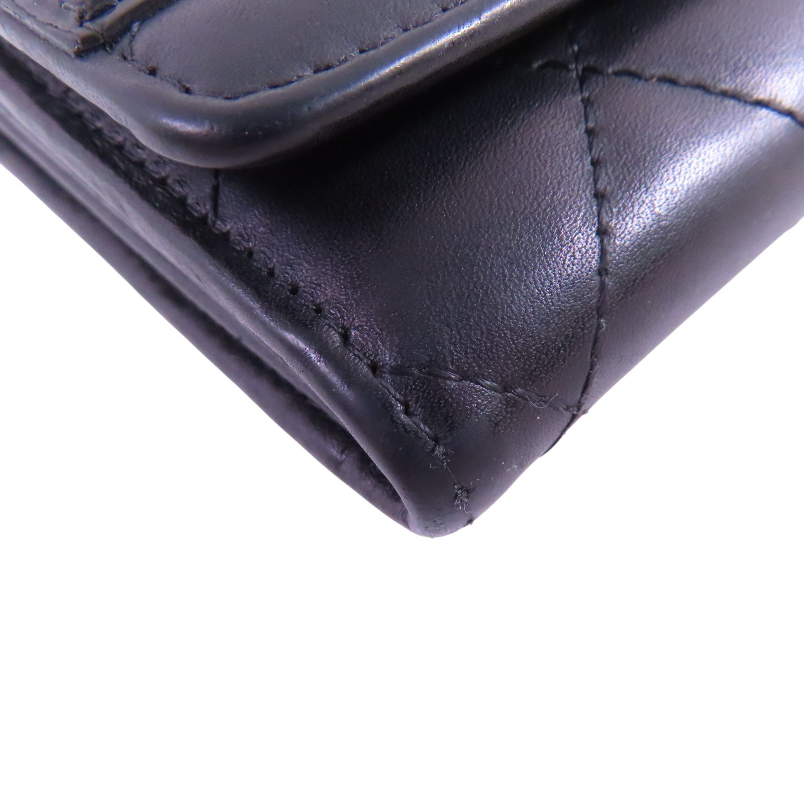 CHANEL 牛皮皮革Cambon Long Wallet銀扣長錢包