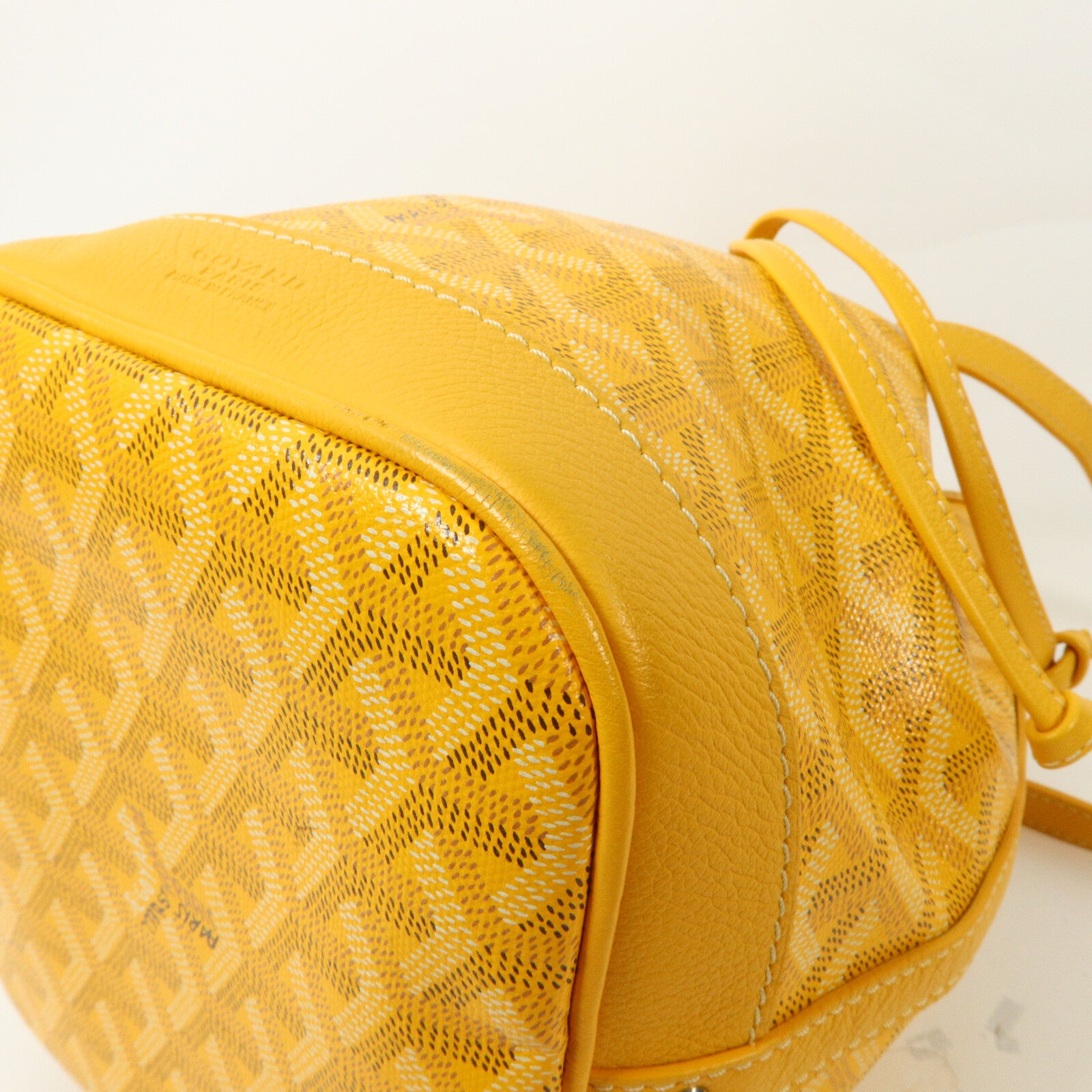 GOYARD 塗層帆布/牛皮皮革Petit Flot Bucket Bag肩背袋