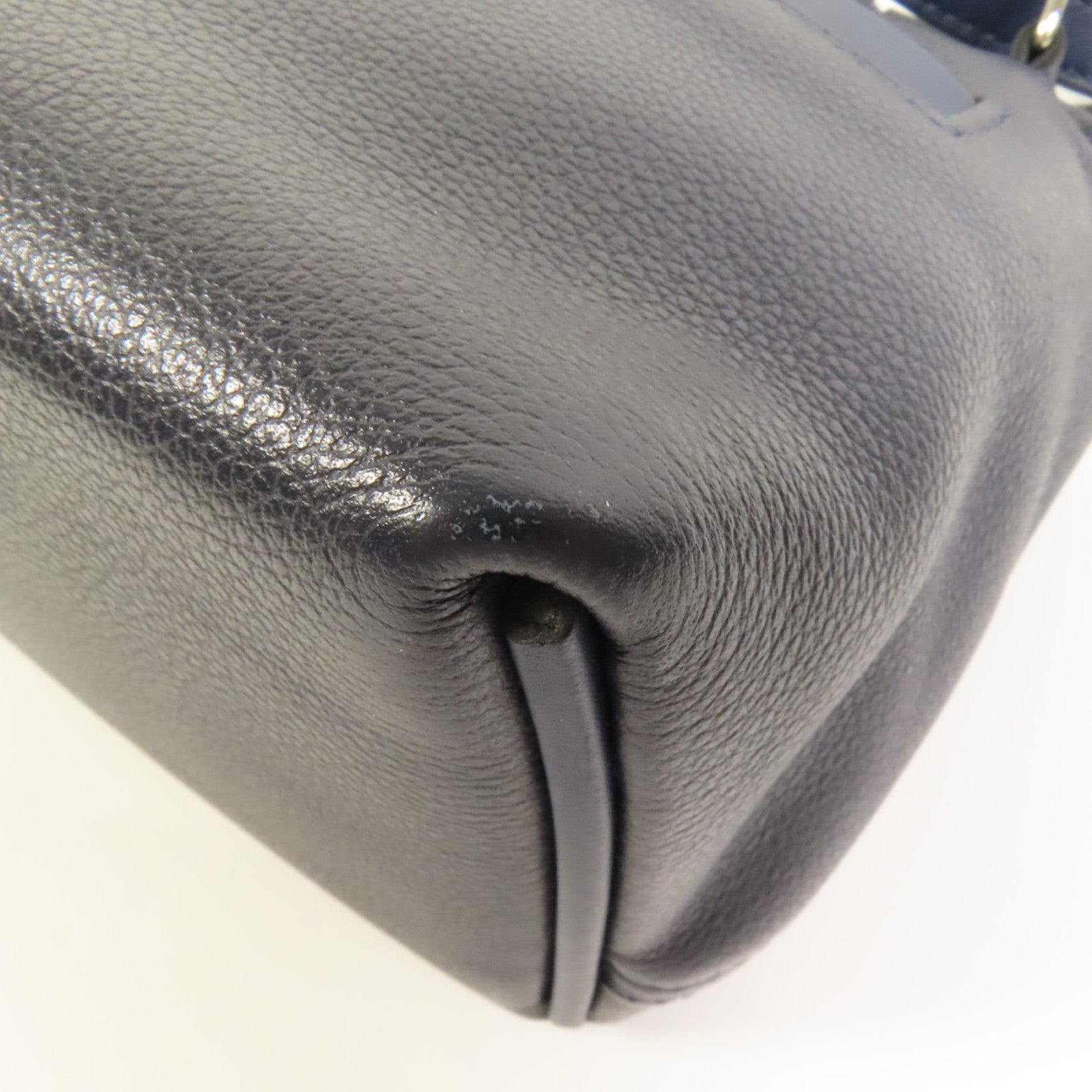 HERMES Clemence皮革24/24 Mini手挽肩背兩用袋Bleu Nuit