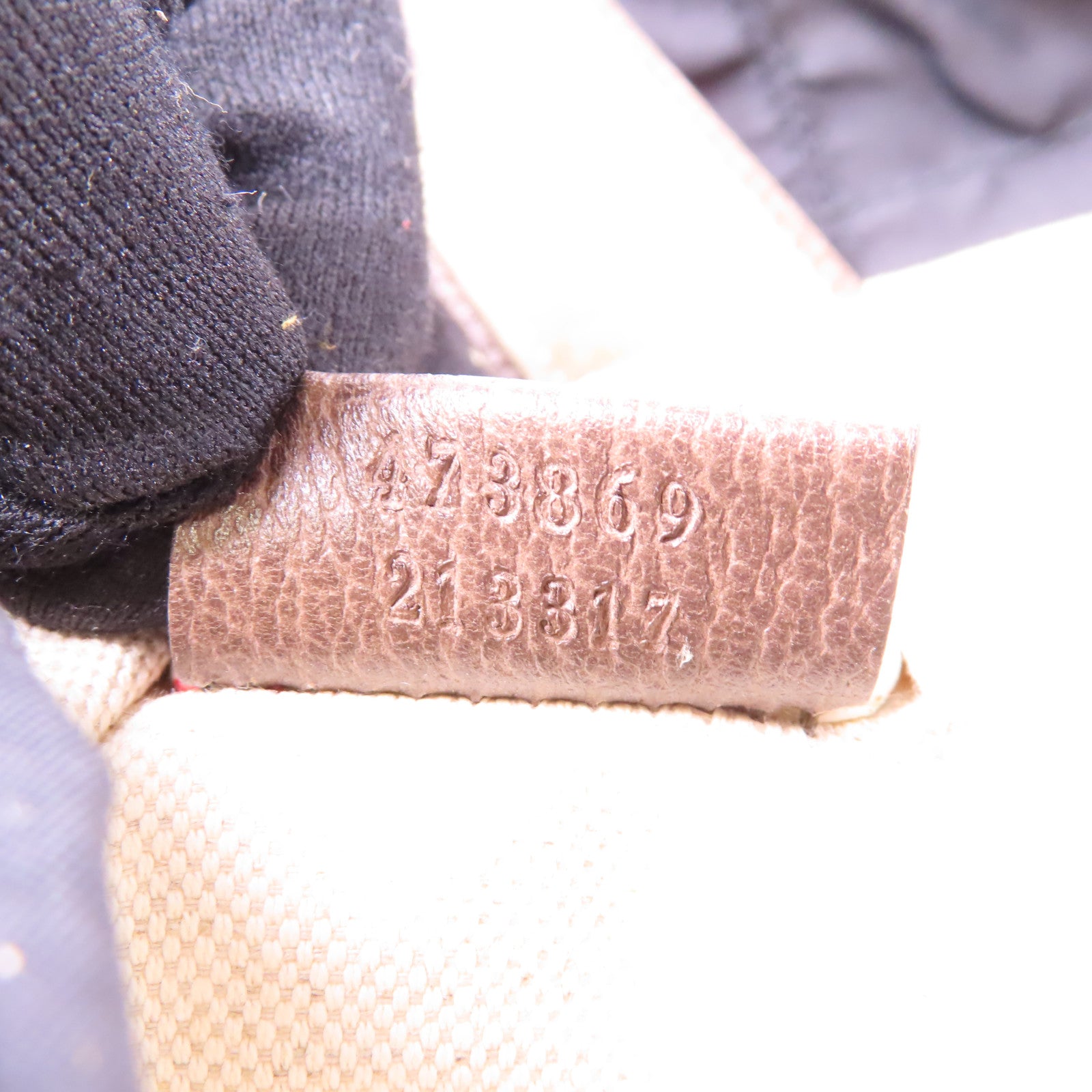 GUCCI 塗層帆布GG Supreme Embroider Rucksack金扣背包啡色