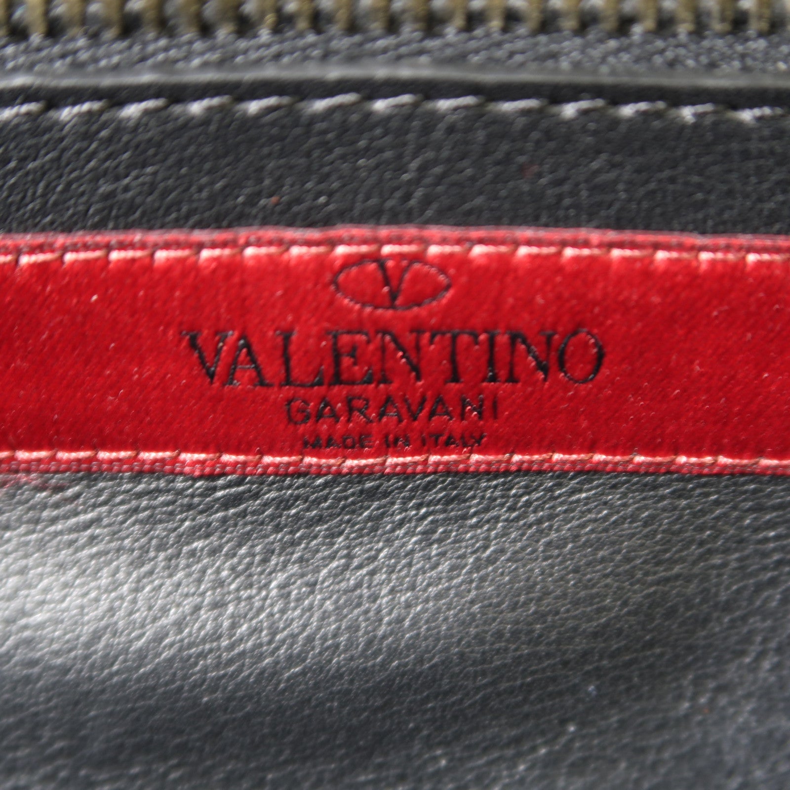Valentino 牛皮皮革2 Way Shoulder金扣手挽肩背兩用袋黑色
