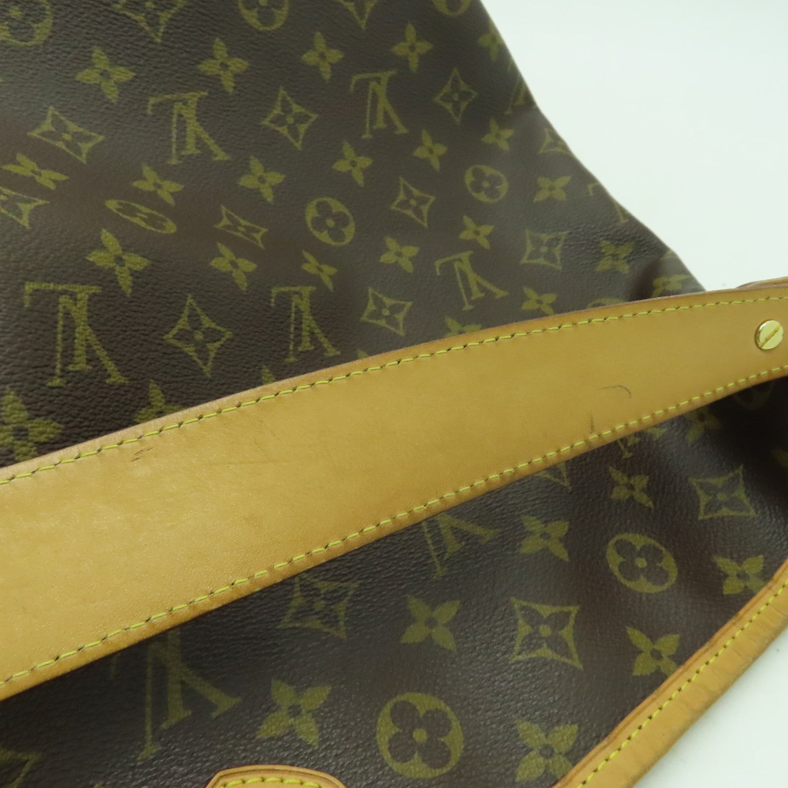 LOUIS VUITTON Monogram Delightful MM金扣肩背袋啡色