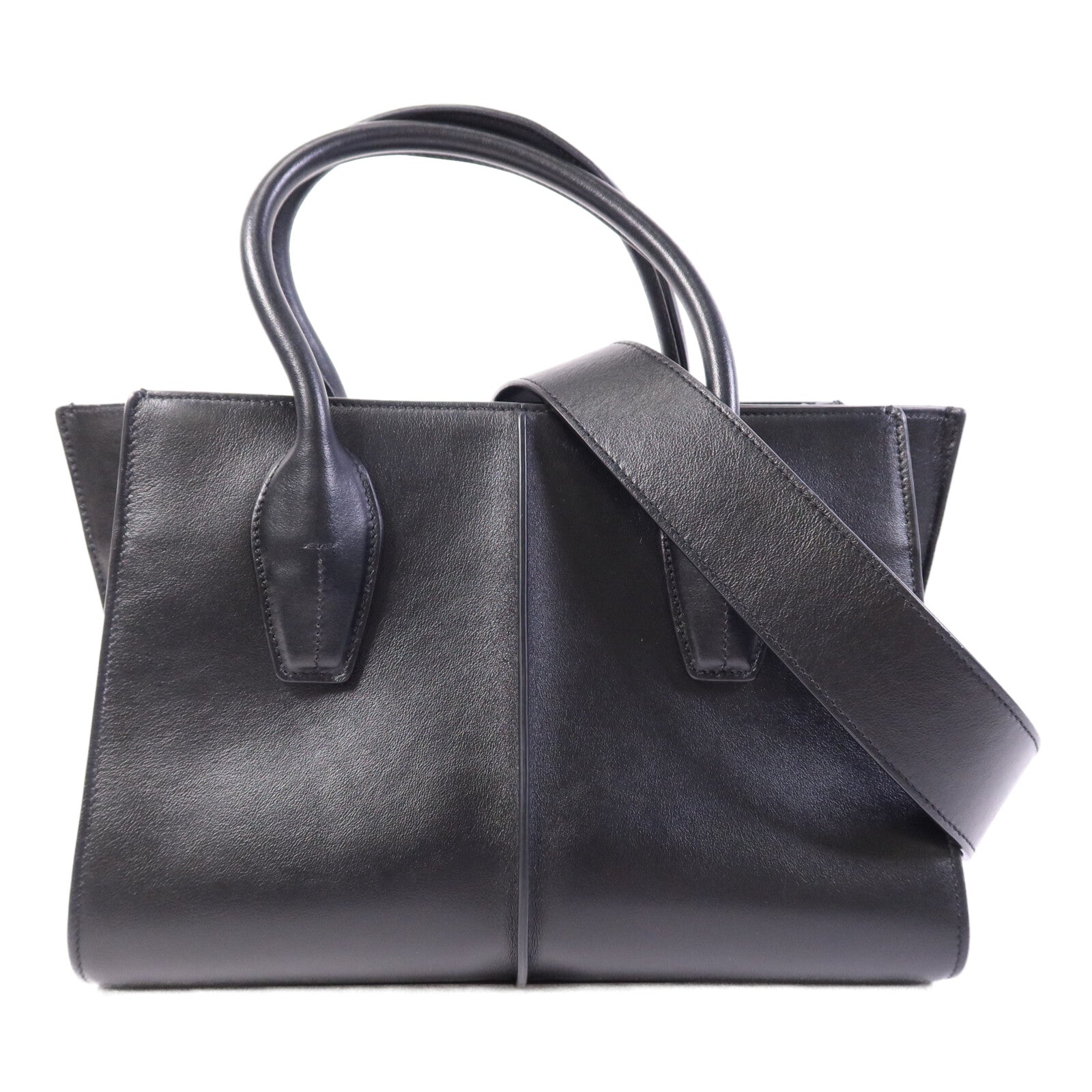 TOD'S 牛皮皮革2 Way Shoulder Bag銀扣肩背袋