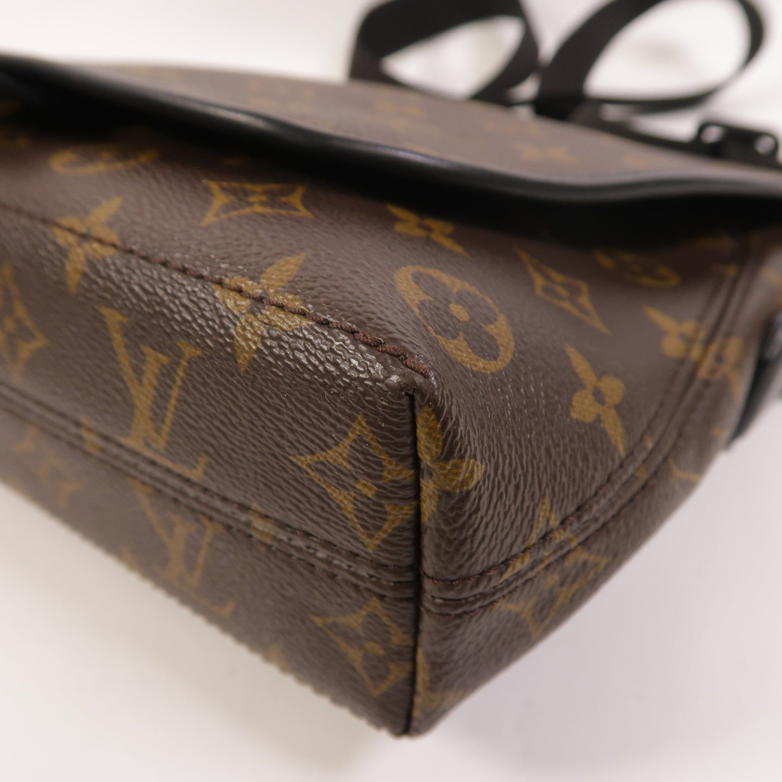 LOUIS VUITTON Monogram Macassar Magnetic Messenger Bag肩背袋棕色