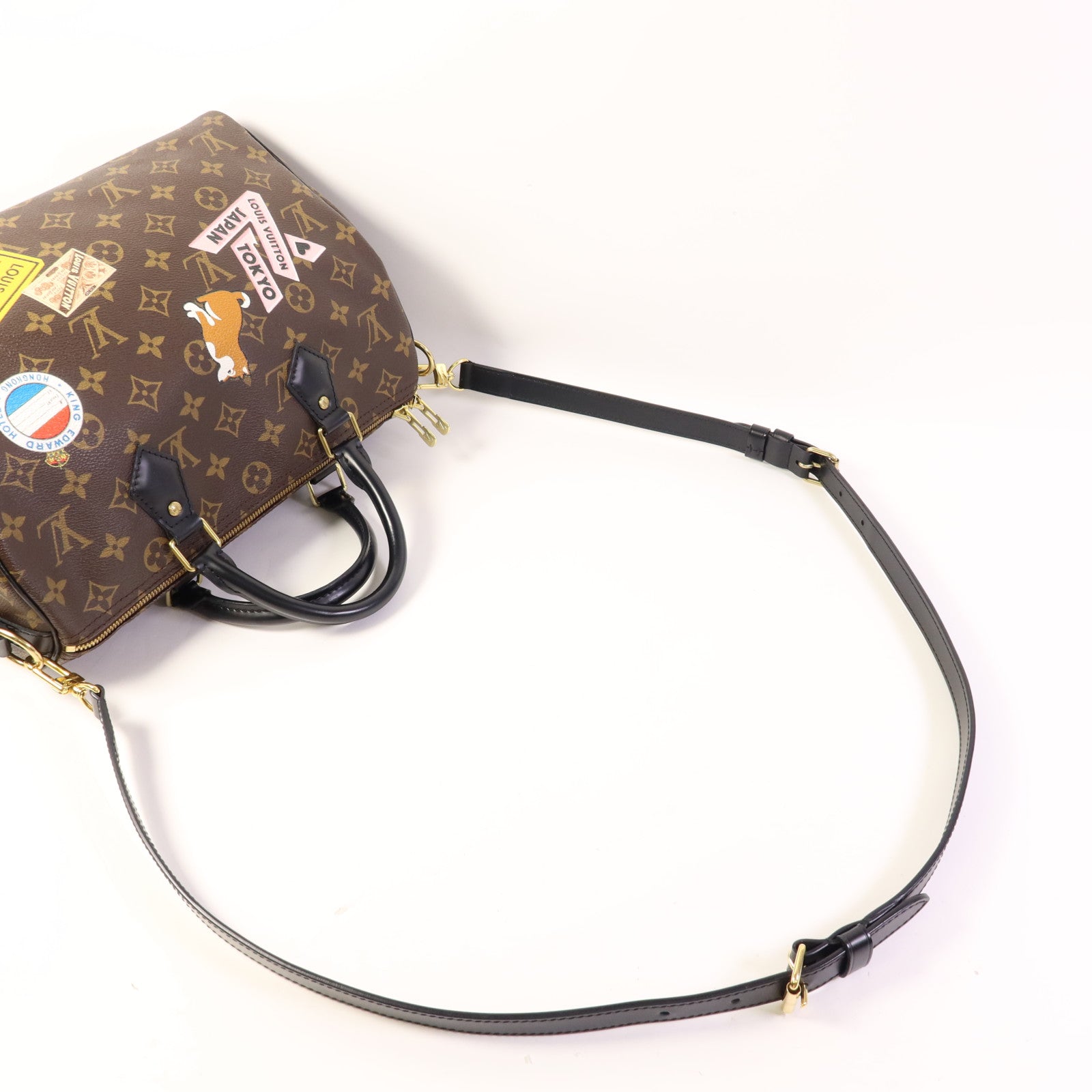LOUIS VUITTON Monogram Speedy Bandouliere 30金扣手挽肩背兩用袋