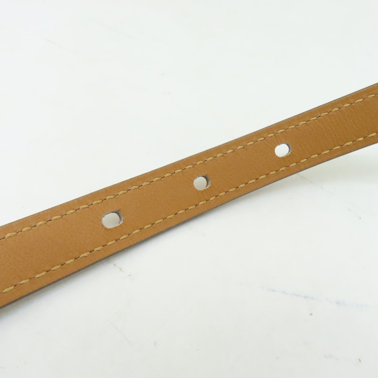 HERMES 【激減優惠】Epsom皮革Pop H Belt銀扣皮帶啡色