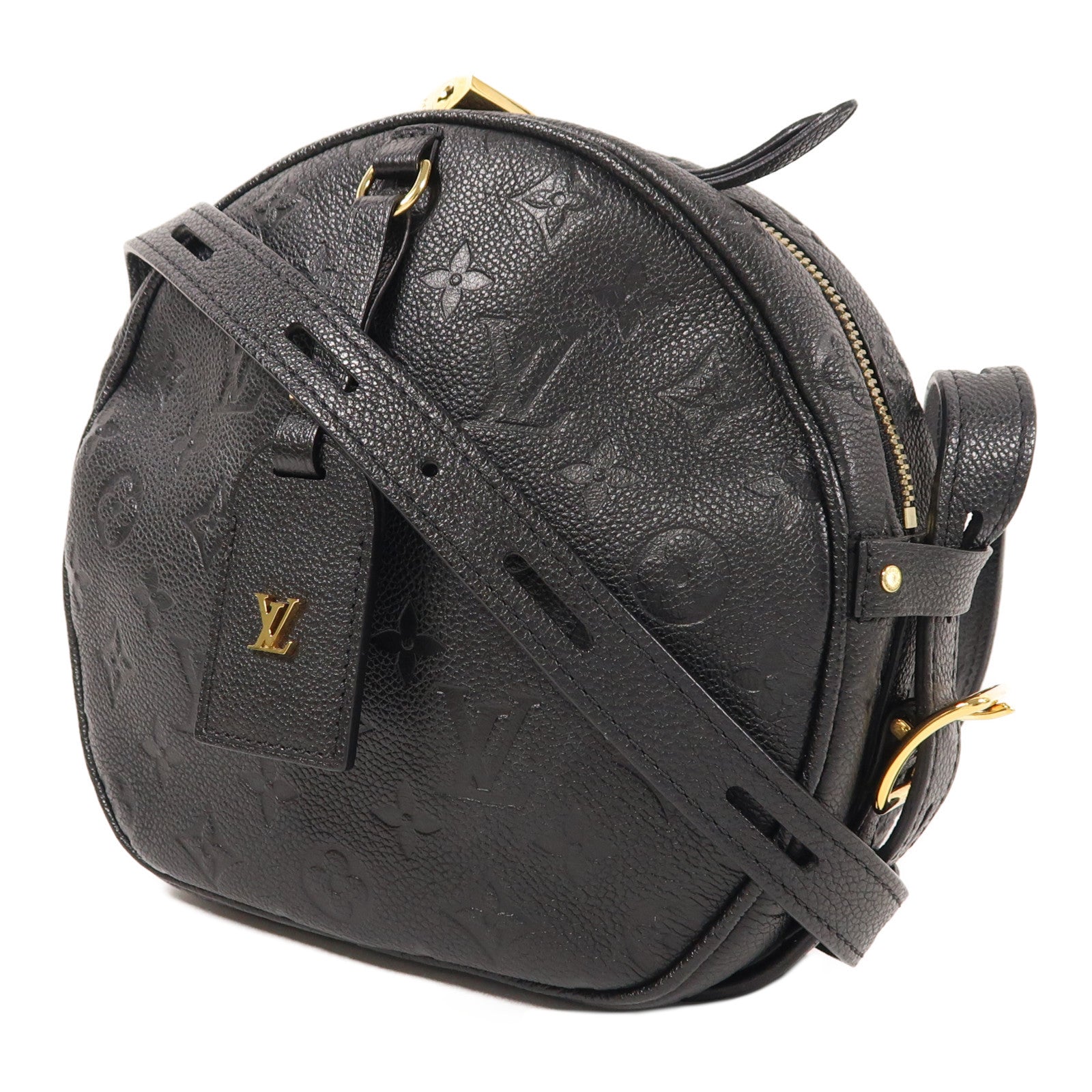 LOUIS VUITTON Monogram Empreinte Boite Chapeau金扣肩背袋
