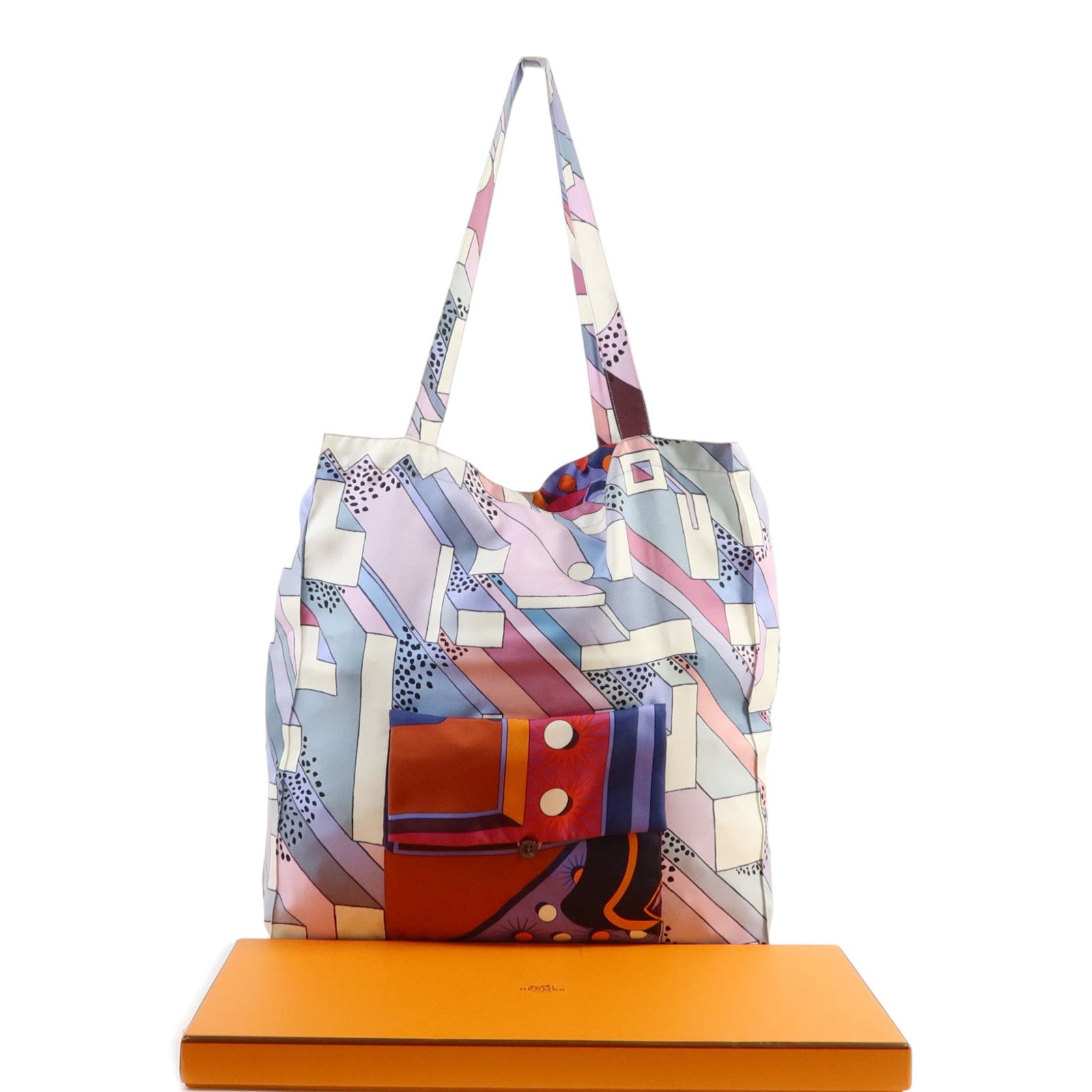 HERMES 絲質Petit H Limited肩背袋