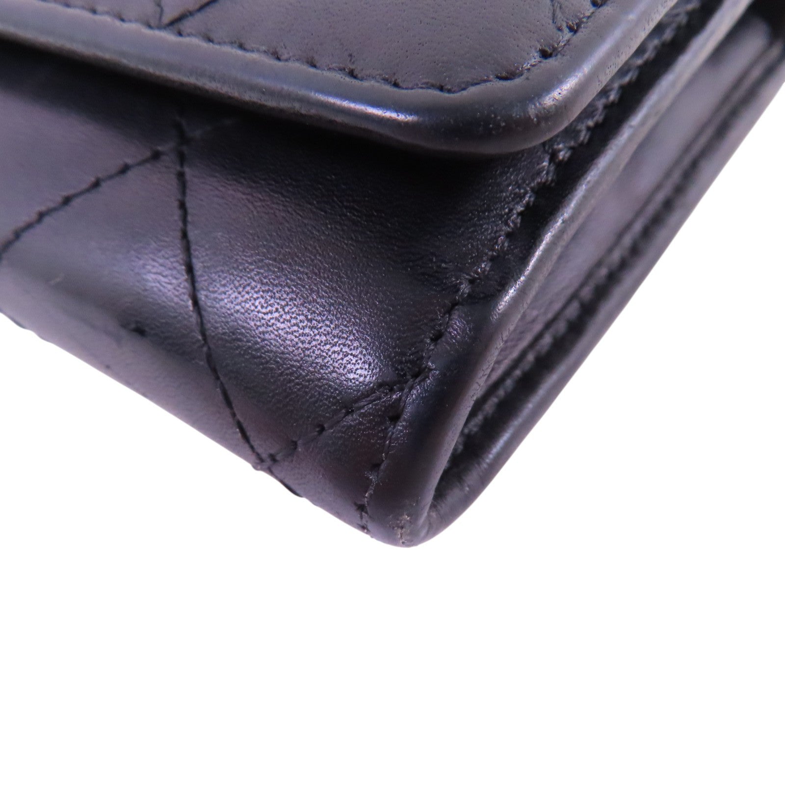 CHANEL 牛皮皮革Cambon Long Wallet銀扣長錢包