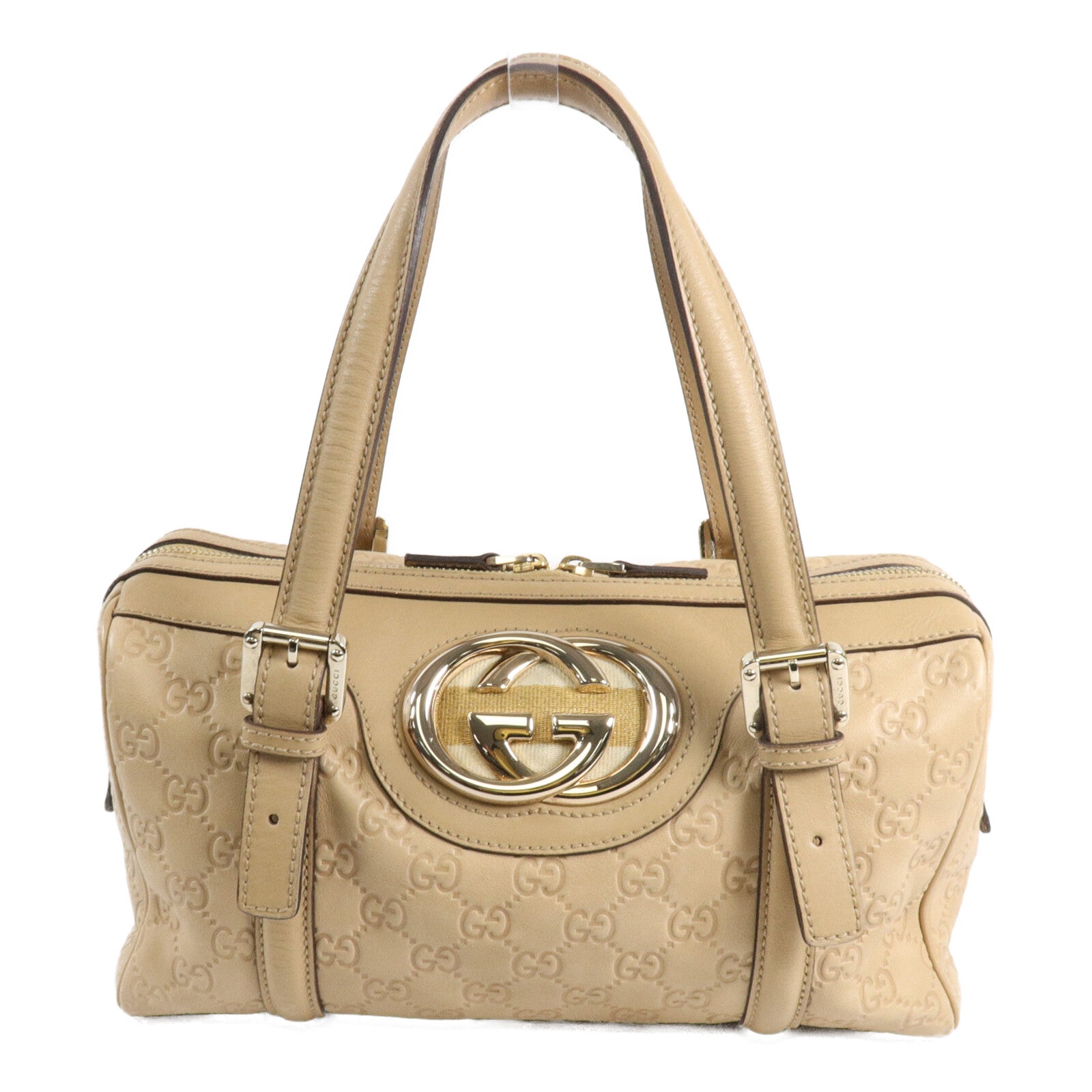 GUCCI 牛皮皮革Britt波士頓包