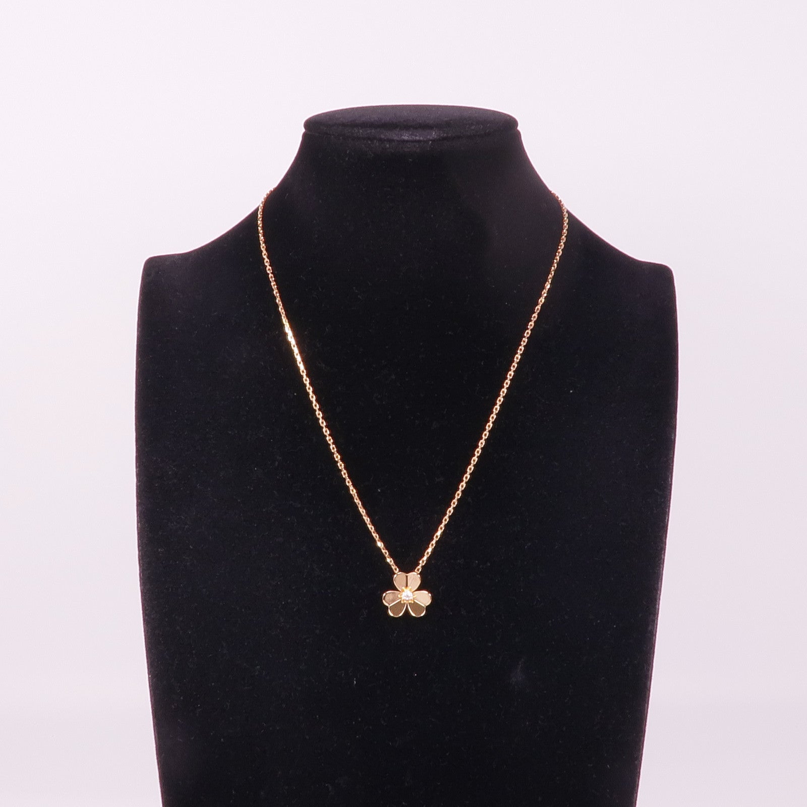 Van Cleef & Arpels 18K玫瑰金Frivole Pendant鑽石項鍊