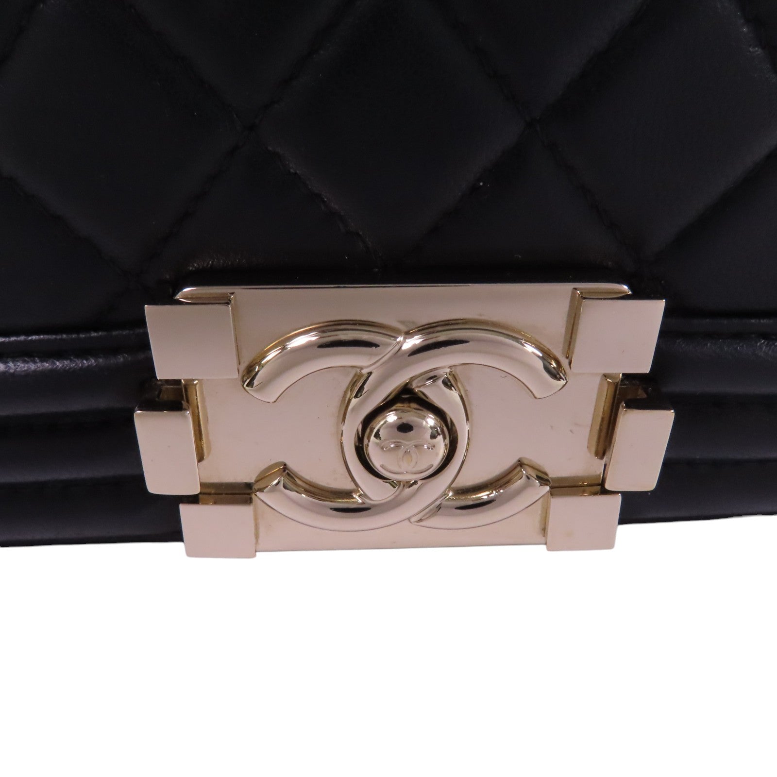 CHANEL 羊皮皮革Boy Chanel 28金扣鏈帶肩背袋