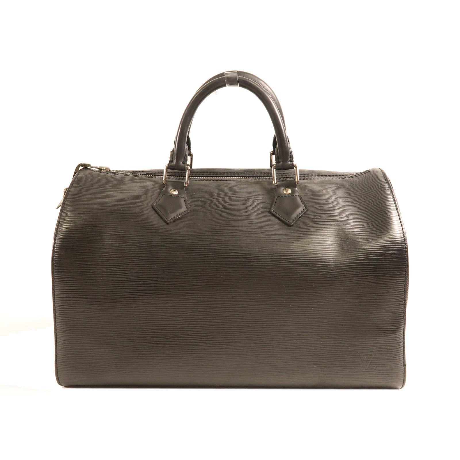 LOUIS VUITTON Epi皮革Speedy 35銀扣手挽袋黑色