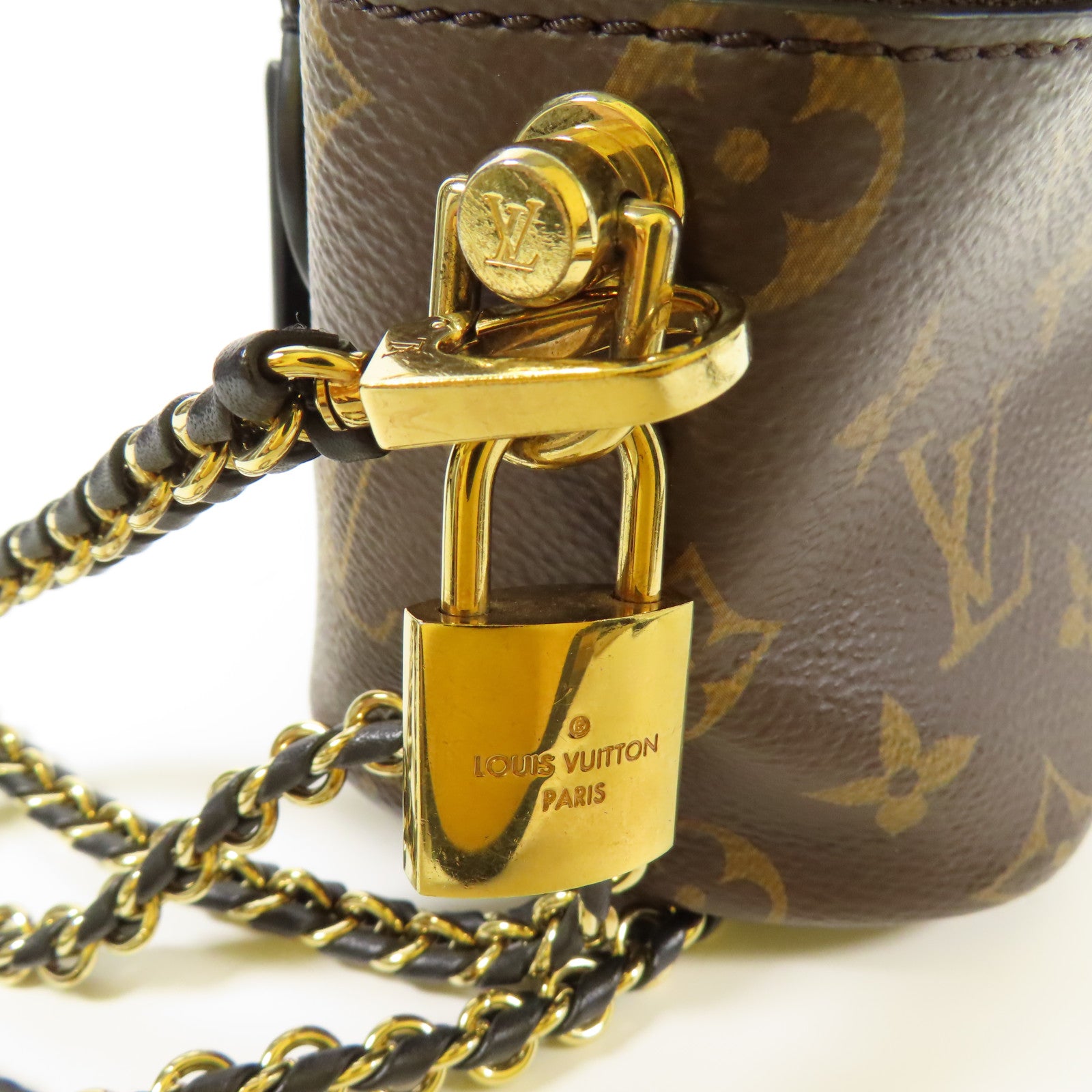 LOUIS VUITTON LV GHW Vanity PM 2 Way Shoulder Bag M45165 Monogram Reverse Brown